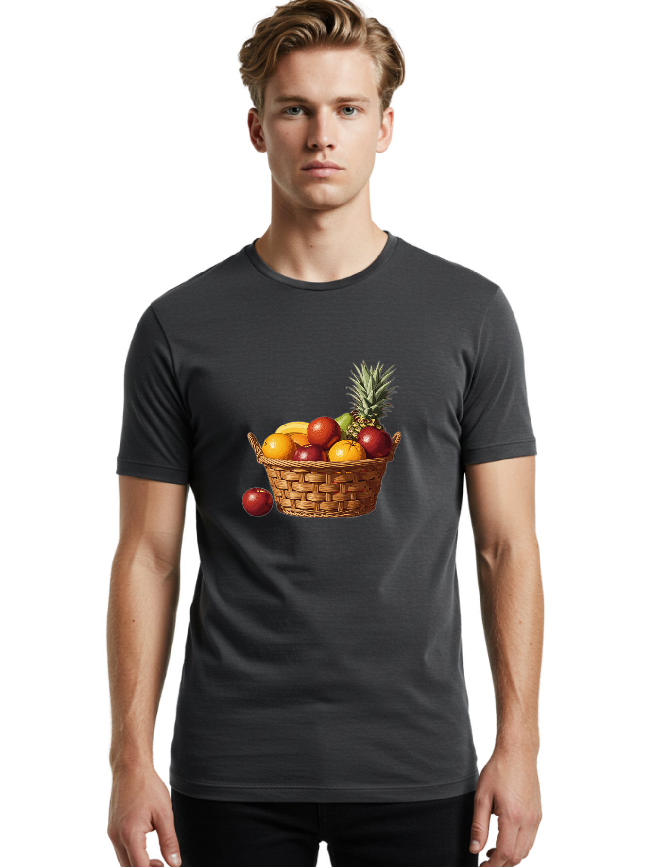 Fruit-Basket-10 Men'S Graphic Tee, 100% Cotton, Comfortable Casual Summer Wear, Machine Washable, Vintage Camera, Old Camera, Antique Camera, Black Camera, Classic Photography, Photography Equipment, Nostalgic Device, Film Camera, Camera Art Bai899