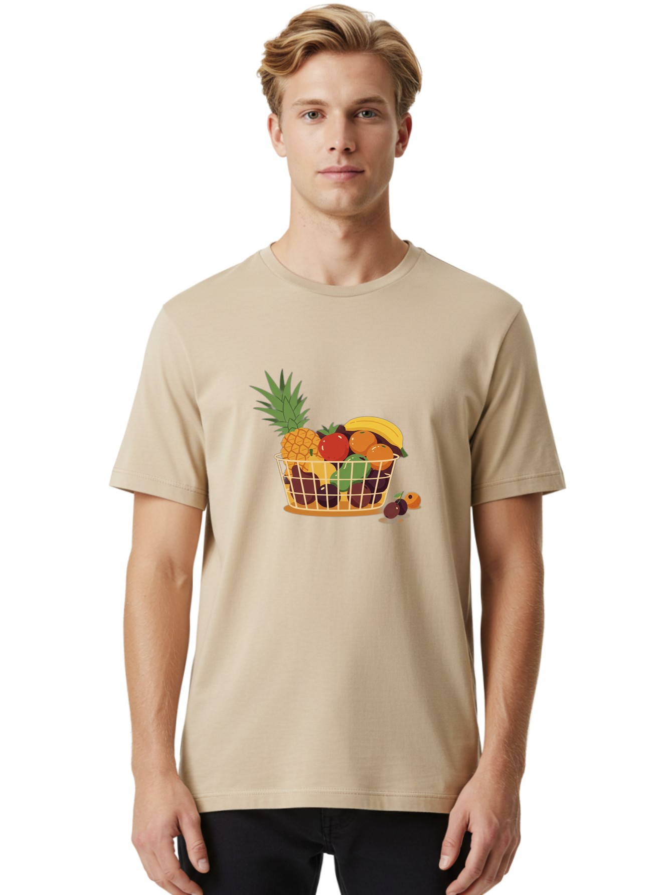 Fruit-Basket-11 Men'S Graphic Tee, 100% Cotton, Comfortable Casual Summer Wear, Machine Washable, Vintage Camera, Old Camera, Antique Camera, Black Camera, Classic Photography, Photography Equipment, Nostalgic Device, Film Camera, Camera Art Bai900