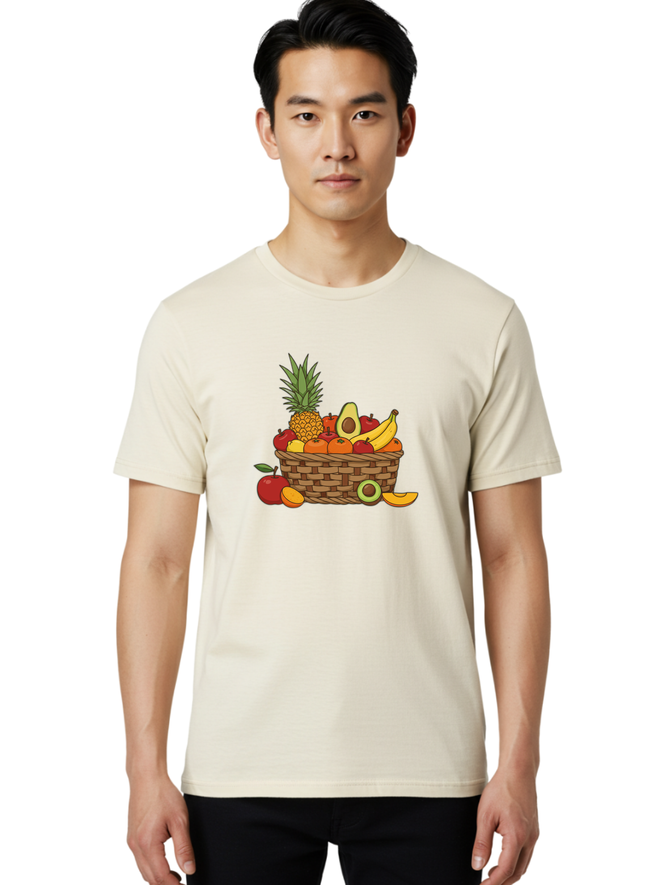 Fruit-Basket-12 Men'S Graphic Tee, 100% Cotton, Comfortable Casual Summer Wear, Machine Washable, Vintage Camera, Old Camera, Antique Camera, Black Camera, Classic Photography, Photography Equipment, Nostalgic Device, Film Camera, Camera Art Bai901