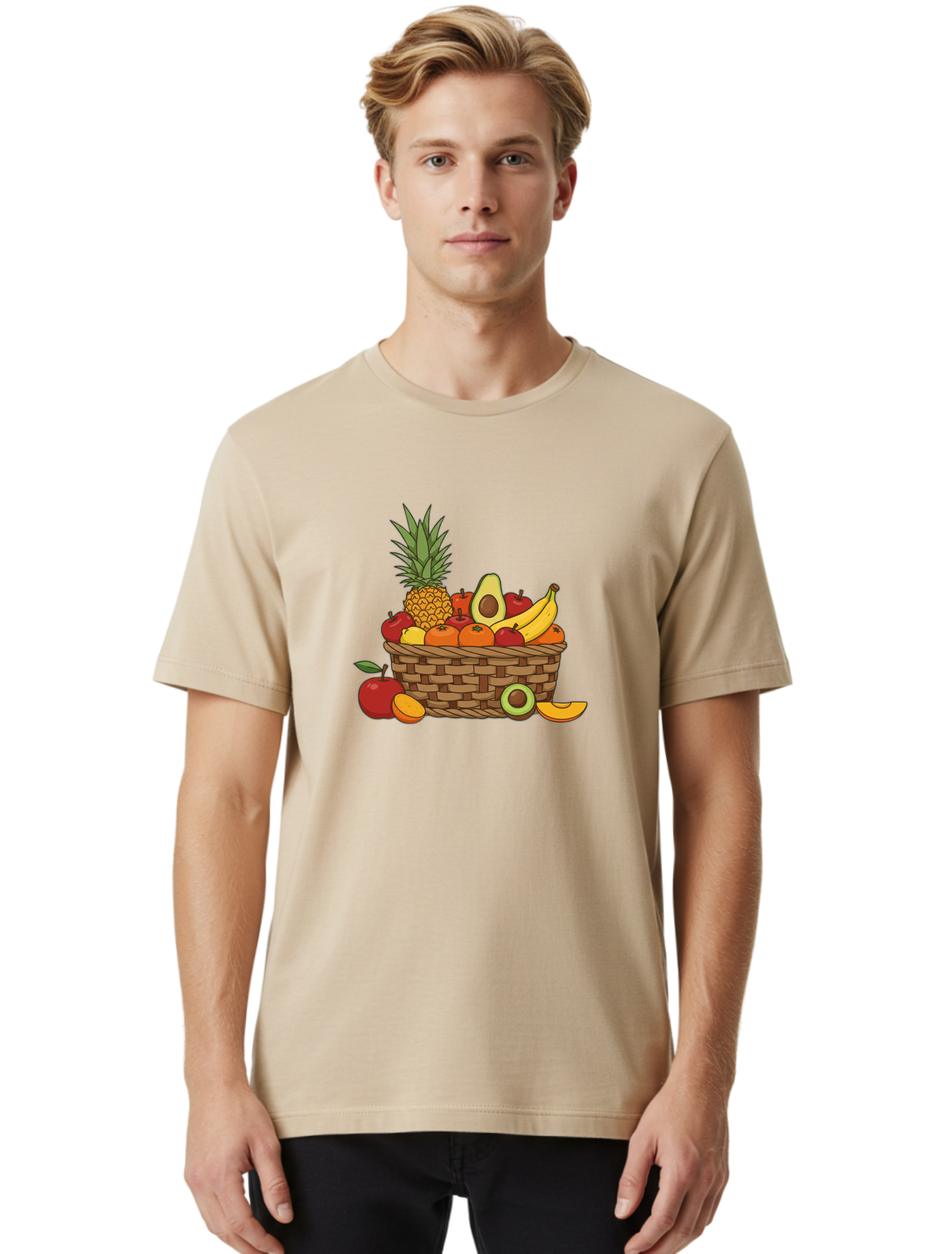 Fruit-Basket-12 Men'S Graphic Tee, 100% Cotton, Comfortable Casual Summer Wear, Machine Washable, Vintage Camera, Old Camera, Antique Camera, Black Camera, Classic Photography, Photography Equipment, Nostalgic Device, Film Camera, Camera Art Bai901