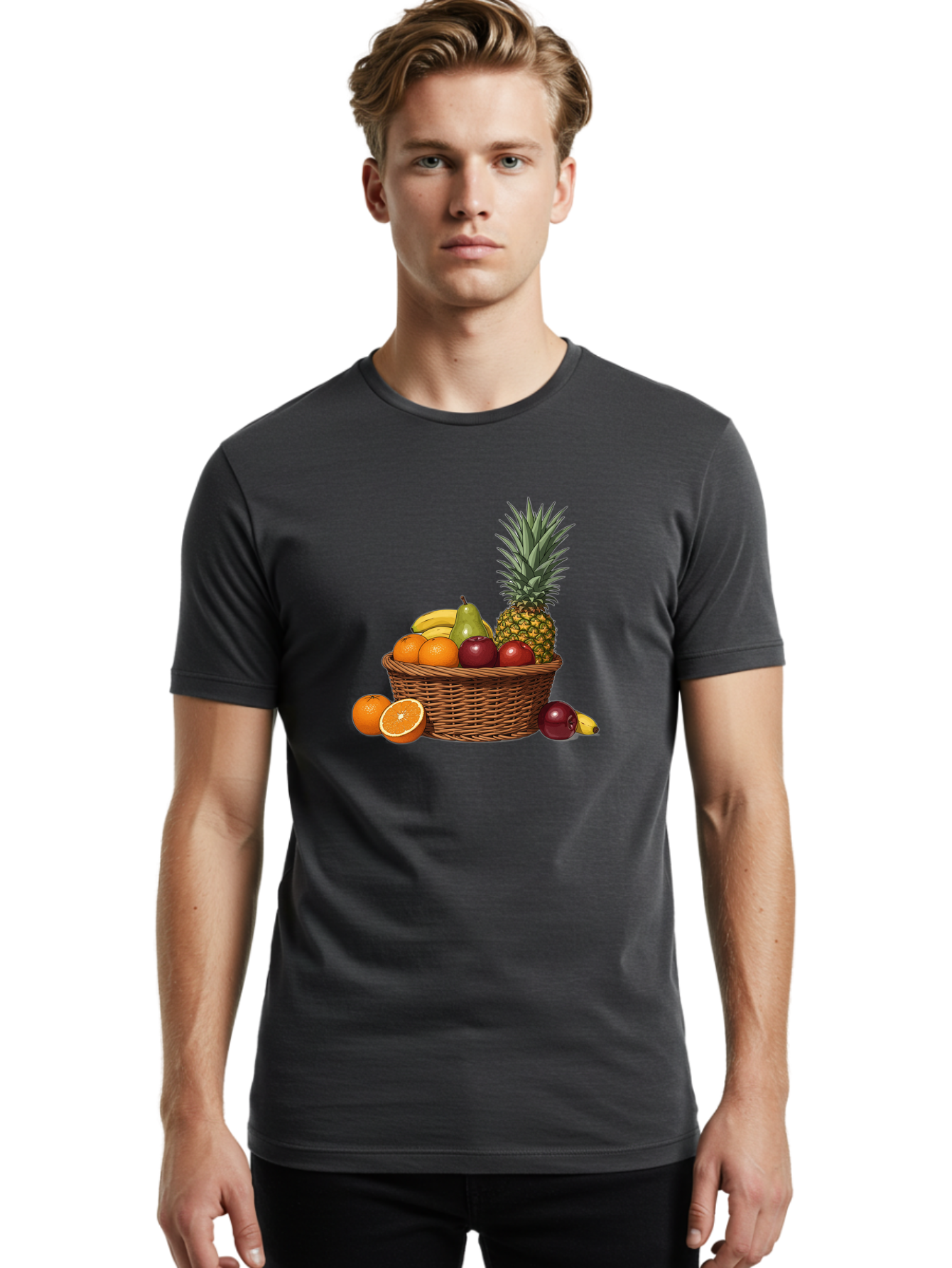 Fruit-Basket-13 Men'S Graphic Tee, 100% Cotton, Comfortable Casual Summer Wear, Machine Washable, Vintage Camera, Old Camera, Antique Camera, Black Camera, Classic Photography, Photography Equipment, Nostalgic Device, Film Camera, Camera Art Bai902