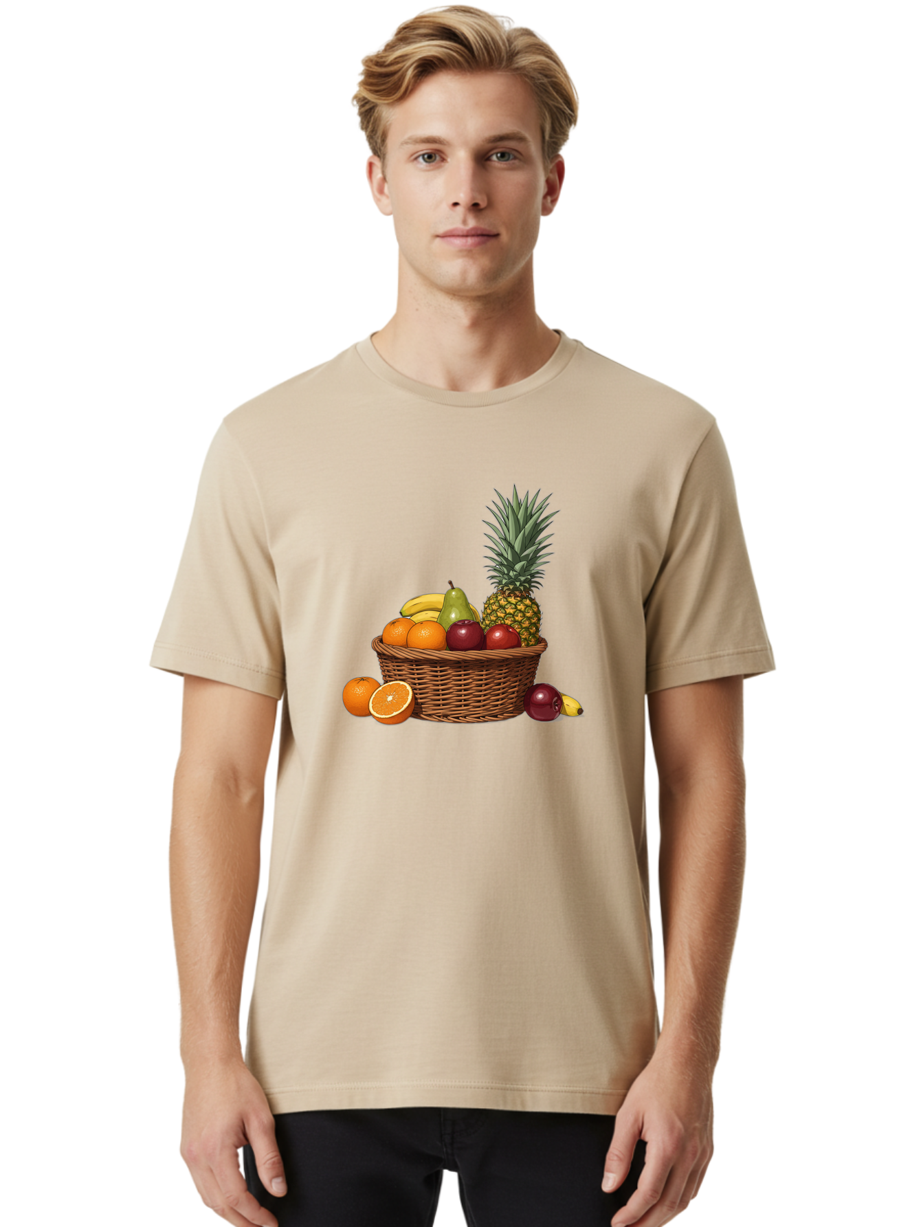 Fruit-Basket-13 Men'S Graphic Tee, 100% Cotton, Comfortable Casual Summer Wear, Machine Washable, Vintage Camera, Old Camera, Antique Camera, Black Camera, Classic Photography, Photography Equipment, Nostalgic Device, Film Camera, Camera Art Bai902