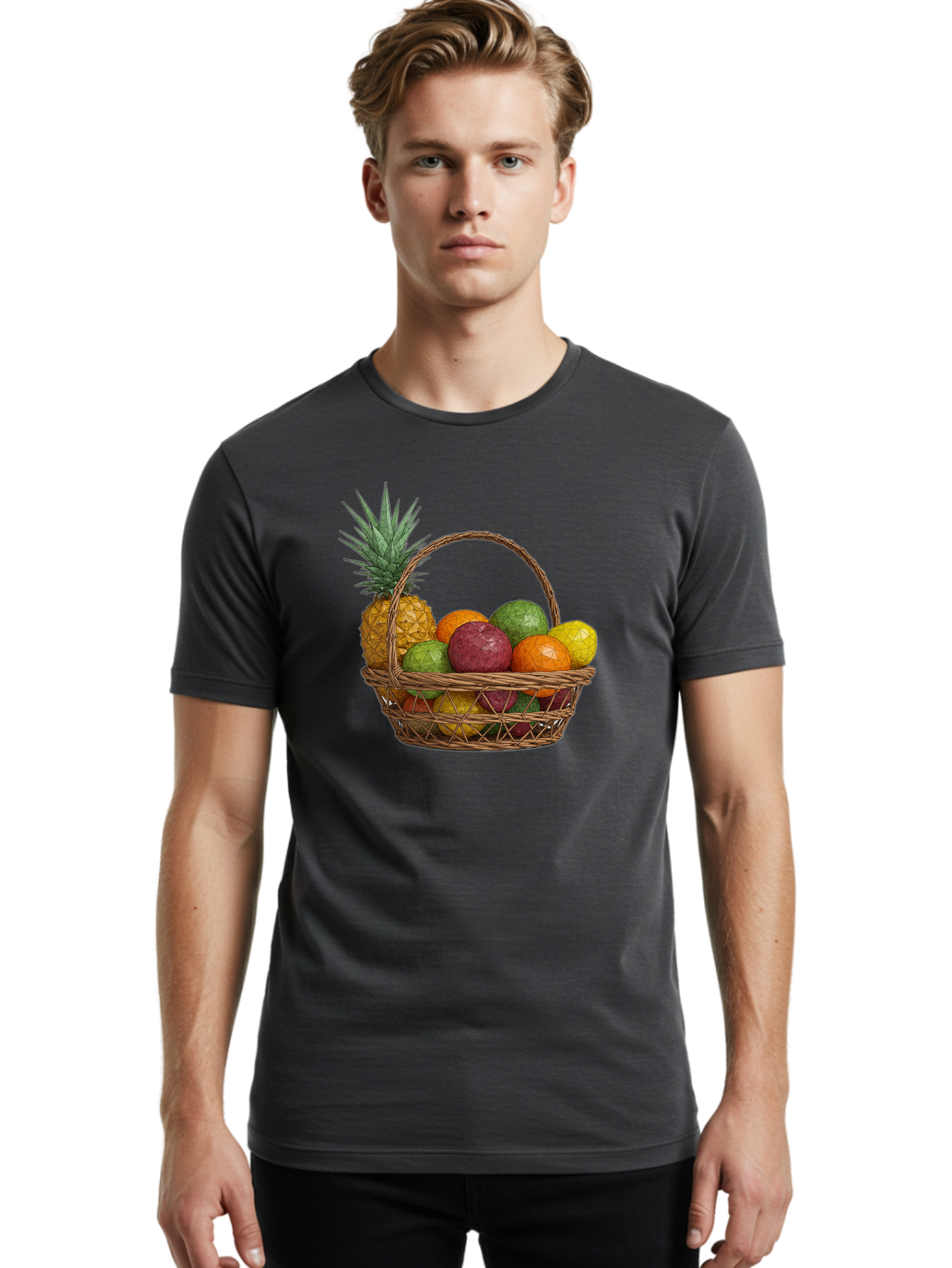Fruit-Basket-14 Men'S Graphic Tee, 100% Cotton, Comfortable Casual Summer Wear, Machine Washable, Vintage Camera, Old Camera, Antique Camera, Black Camera, Classic Photography, Photography Equipment, Nostalgic Device, Film Camera, Camera Art Bai903