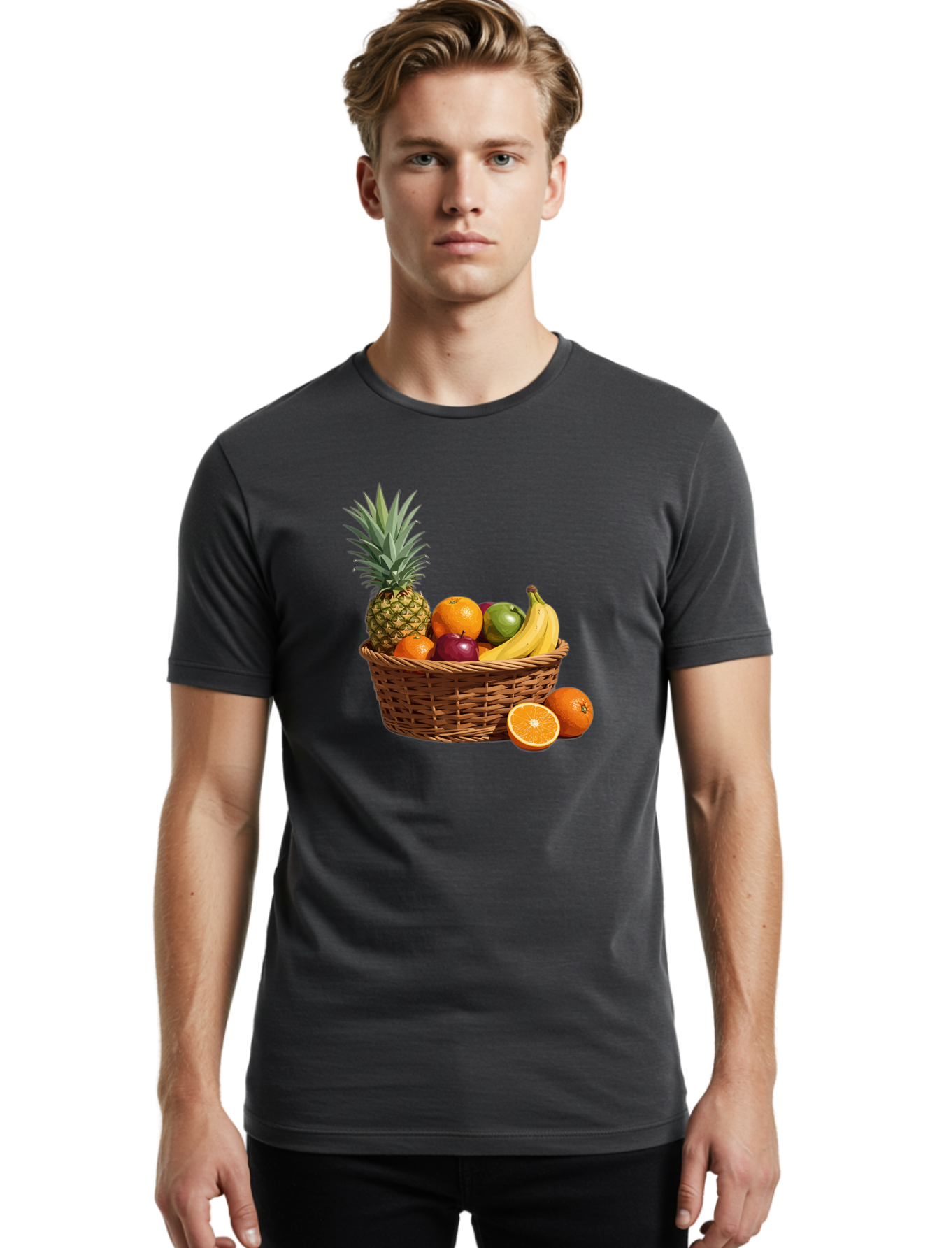 Fruit-Basket-15 Men'S Graphic Tee, 100% Cotton, Comfortable Casual Summer Wear, Machine Washable, Vintage Camera, Old Camera, Antique Camera, Black Camera, Classic Photography, Photography Equipment, Nostalgic Device, Film Camera, Camera Art Bai904