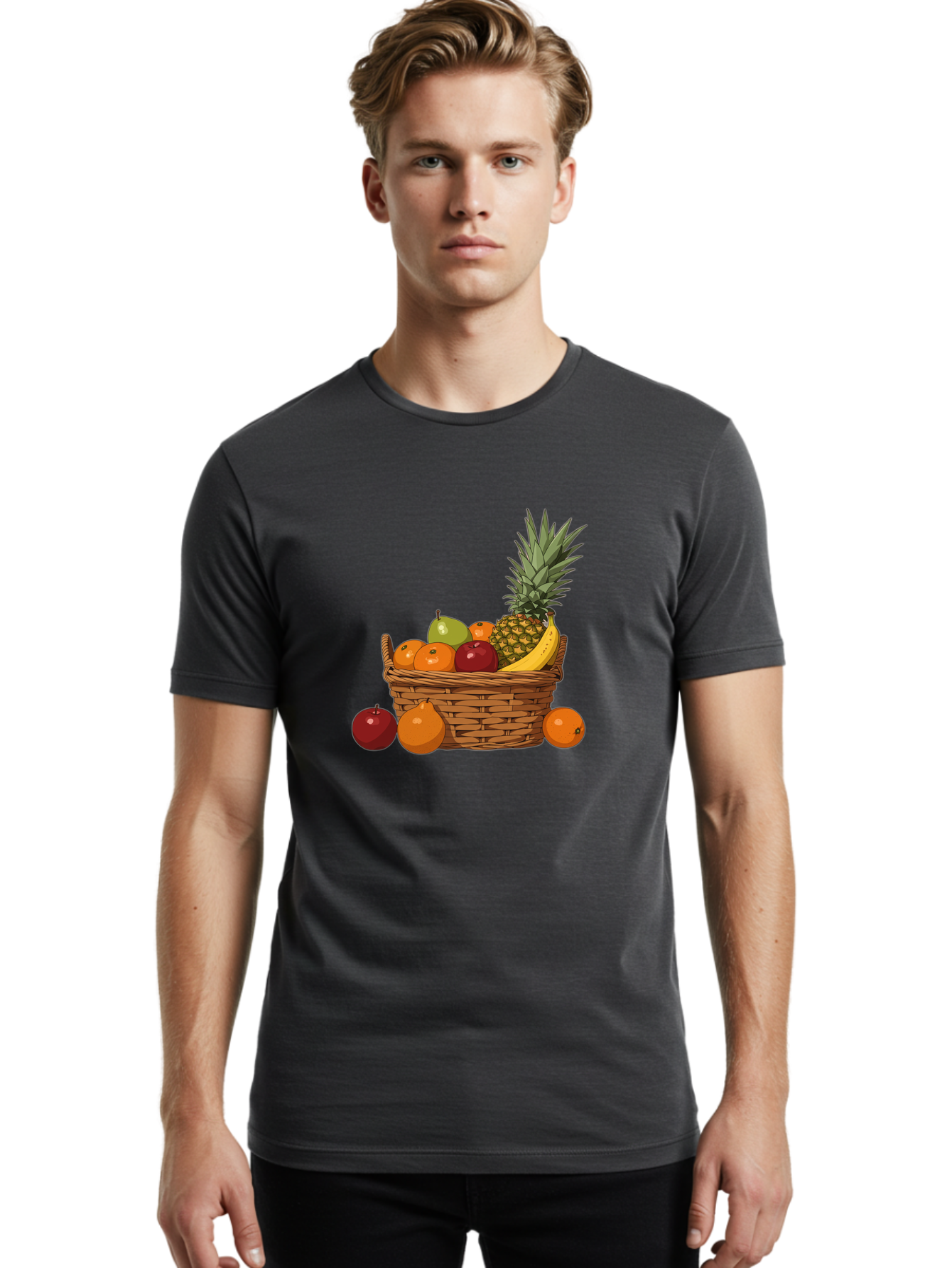 Fruit-Basket-16 Men'S Graphic Tee, 100% Cotton, Comfortable Casual Summer Wear, Machine Washable, Vintage Camera, Old Camera, Antique Camera, Black Camera, Classic Photography, Photography Equipment, Nostalgic Device, Film Camera, Camera Art Bai905