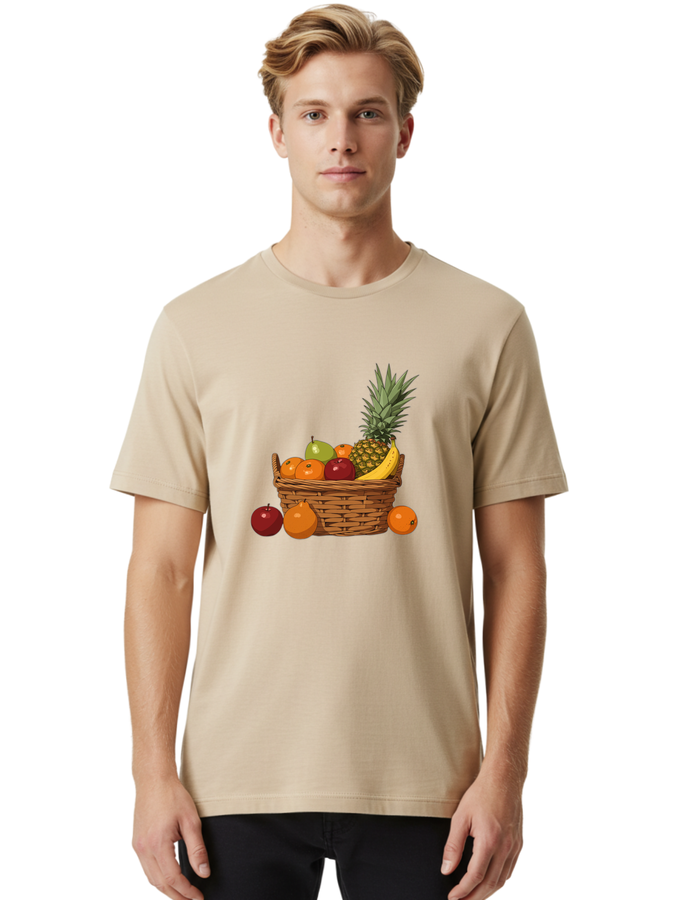 Fruit-Basket-16 Men'S Graphic Tee, 100% Cotton, Comfortable Casual Summer Wear, Machine Washable, Vintage Camera, Old Camera, Antique Camera, Black Camera, Classic Photography, Photography Equipment, Nostalgic Device, Film Camera, Camera Art Bai905