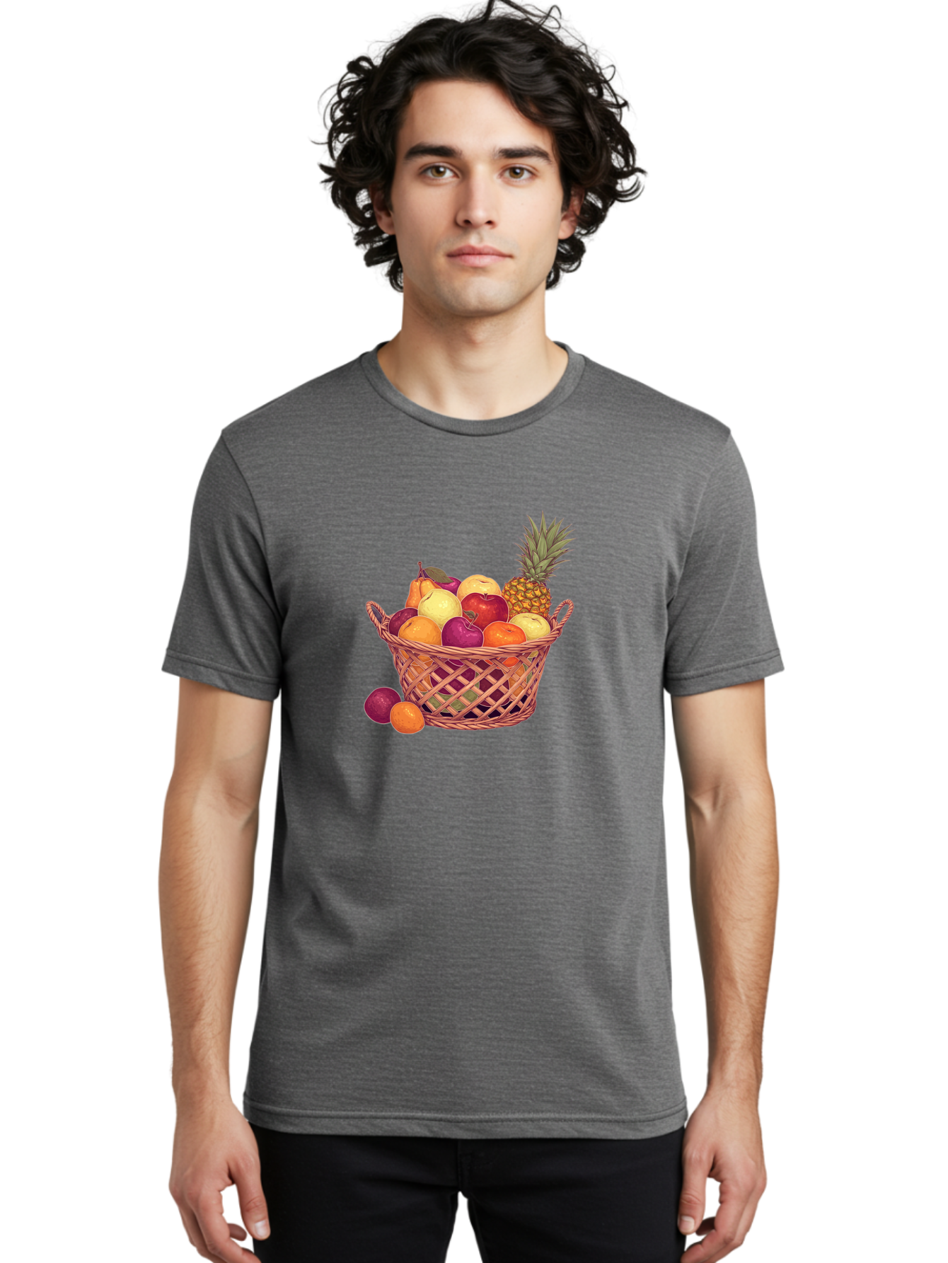Fruit-Basket-2 Men'S Graphic Tee, 100% Cotton, Comfortable Casual Summer Wear, Machine Washable, Vintage Camera, Old Camera, Antique Camera, Black Camera, Classic Photography, Photography Equipment, Nostalgic Device, Film Camera, Camera Art Bai909