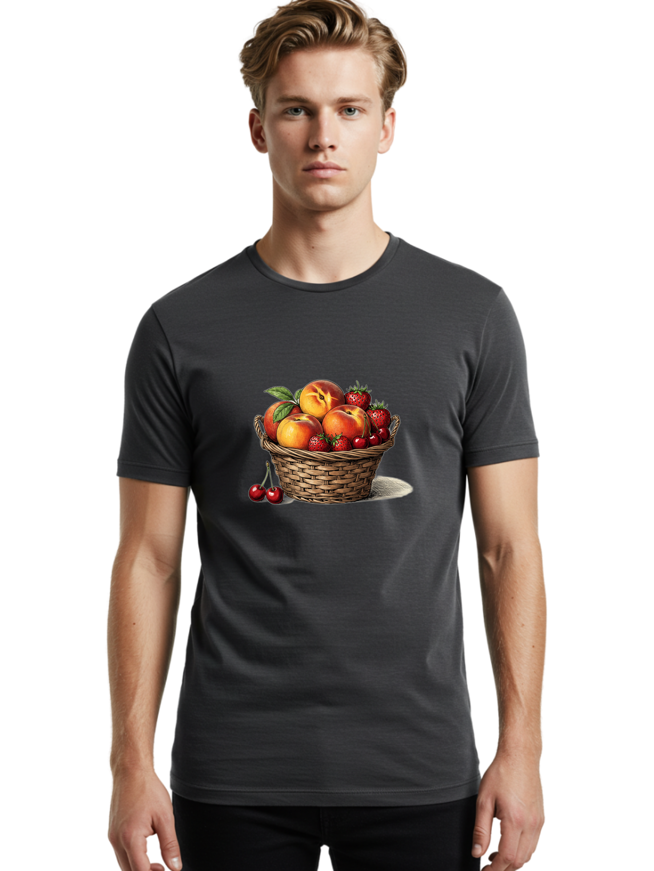Fruit-Basket-26 Men'S Graphic Tee, 100% Cotton, Comfortable Casual Summer Wear, Machine Washable, Vintage Camera, Old Camera, Antique Camera, Black Camera, Classic Photography, Photography Equipment, Nostalgic Device, Film Camera, Camera Art Bai916