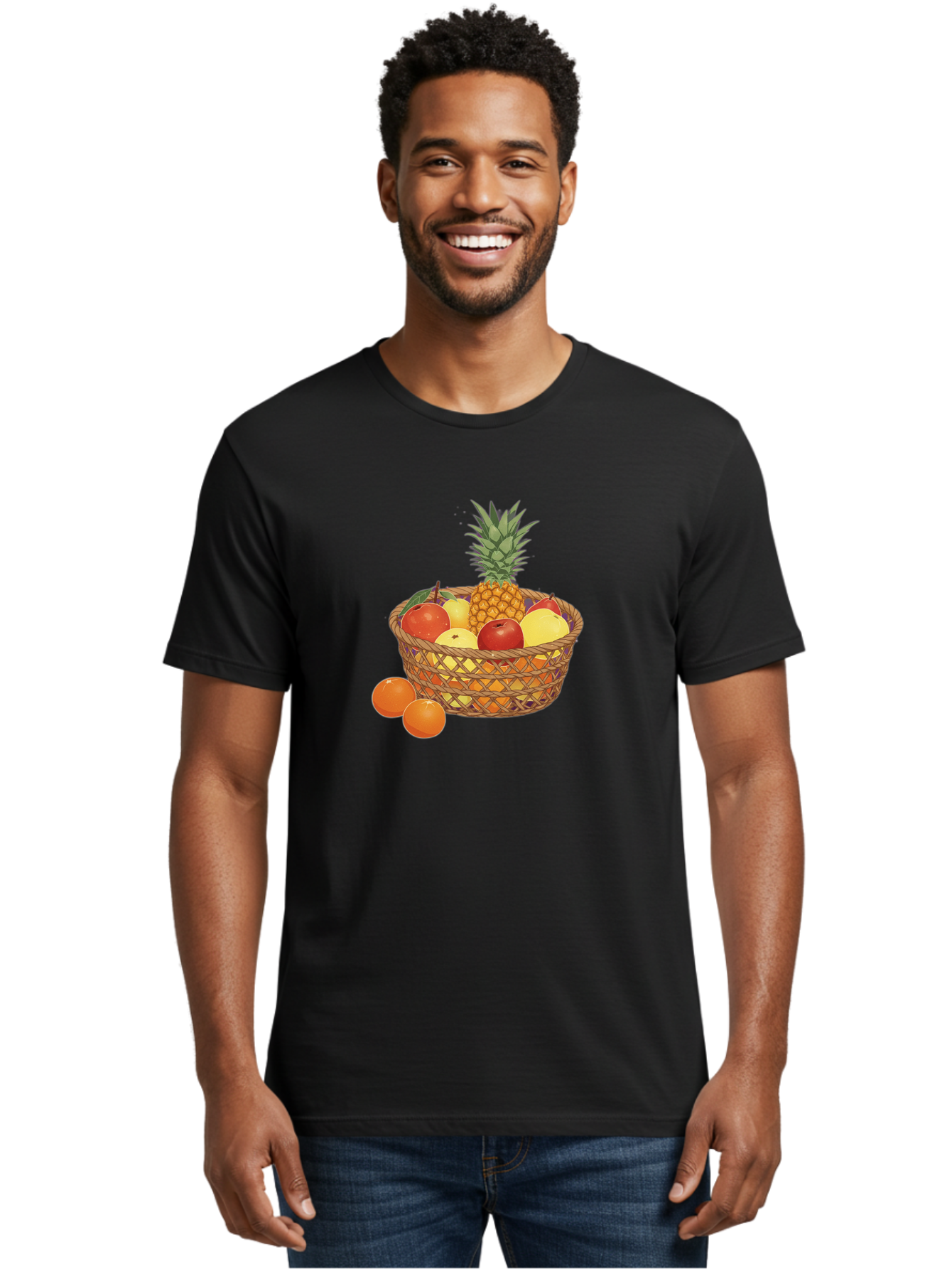 Fruit-Basket-3 Men'S Graphic Tee, 100% Cotton, Comfortable Casual Summer Wear, Machine Washable, Vintage Camera, Old Camera, Antique Camera, Black Camera, Classic Photography, Photography Equipment, Nostalgic Device, Film Camera, Camera Art Bai920