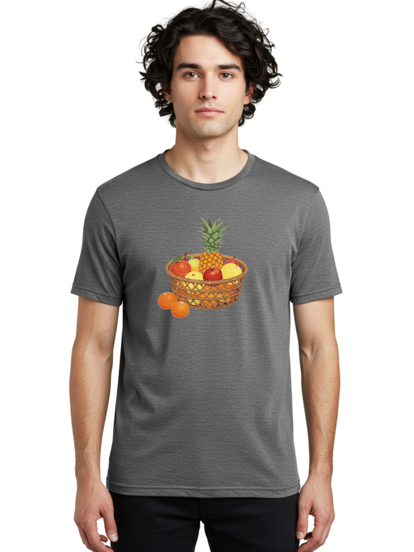 Fruit-Basket-3 Men'S Graphic Tee, 100% Cotton, Comfortable Casual Summer Wear, Machine Washable, Vintage Camera, Old Camera, Antique Camera, Black Camera, Classic Photography, Photography Equipment, Nostalgic Device, Film Camera, Camera Art Bai920