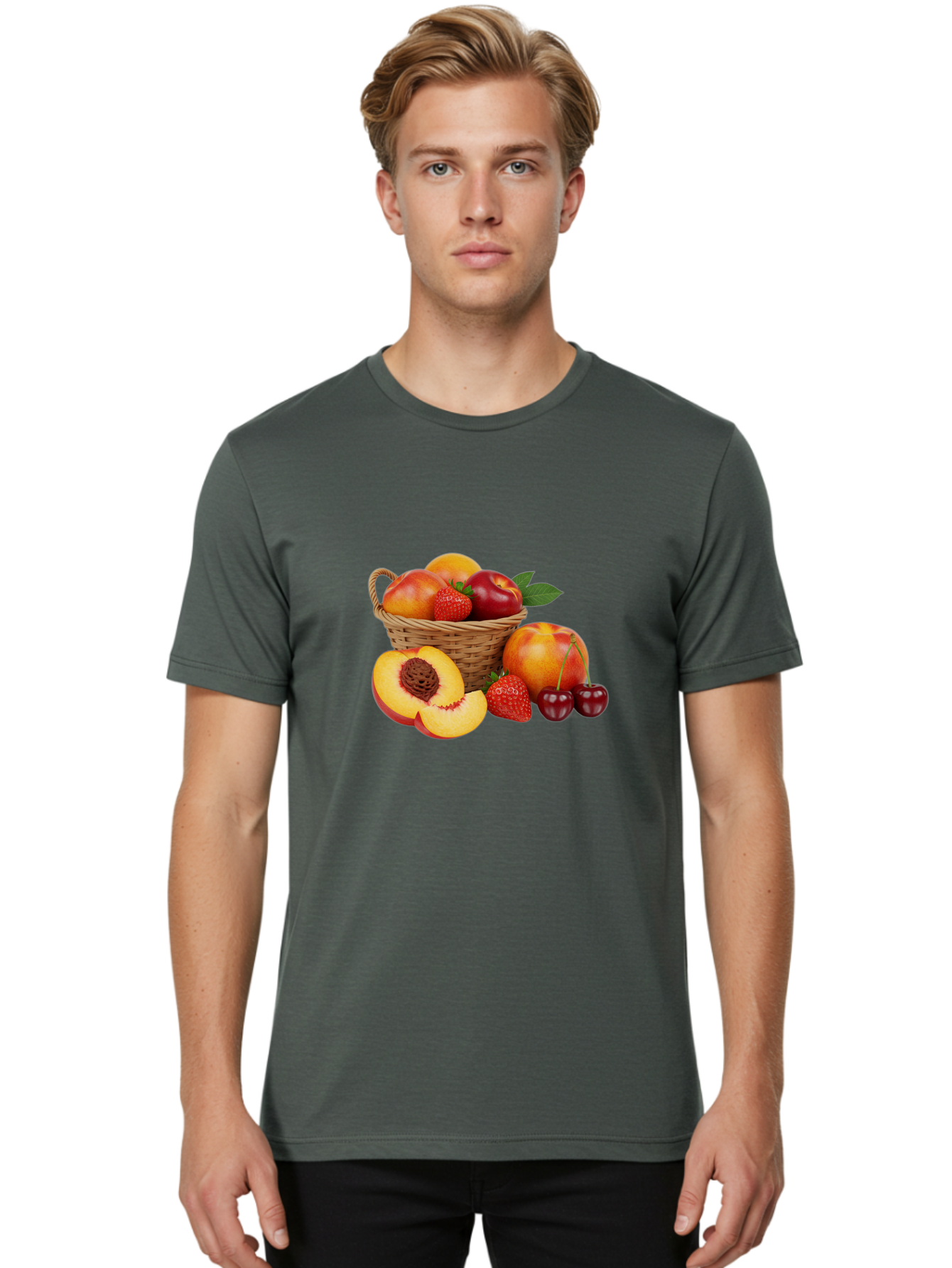 Fruit-Basket-30 Men'S Graphic Tee, 100% Cotton, Comfortable Casual Summer Wear, Machine Washable, Vintage Camera, Old Camera, Antique Camera, Black Camera, Classic Photography, Photography Equipment, Nostalgic Device, Film Camera, Camera Art Bai921