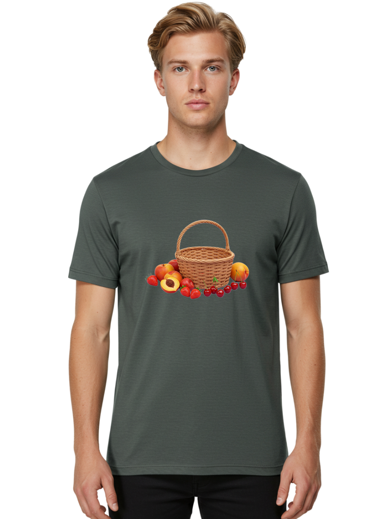 Fruit-Basket-32 Men'S Graphic Tee, 100% Cotton, Comfortable Casual Summer Wear, Machine Washable, Vintage Camera, Old Camera, Antique Camera, Black Camera, Classic Photography, Photography Equipment, Nostalgic Device, Film Camera, Camera Art Bai923