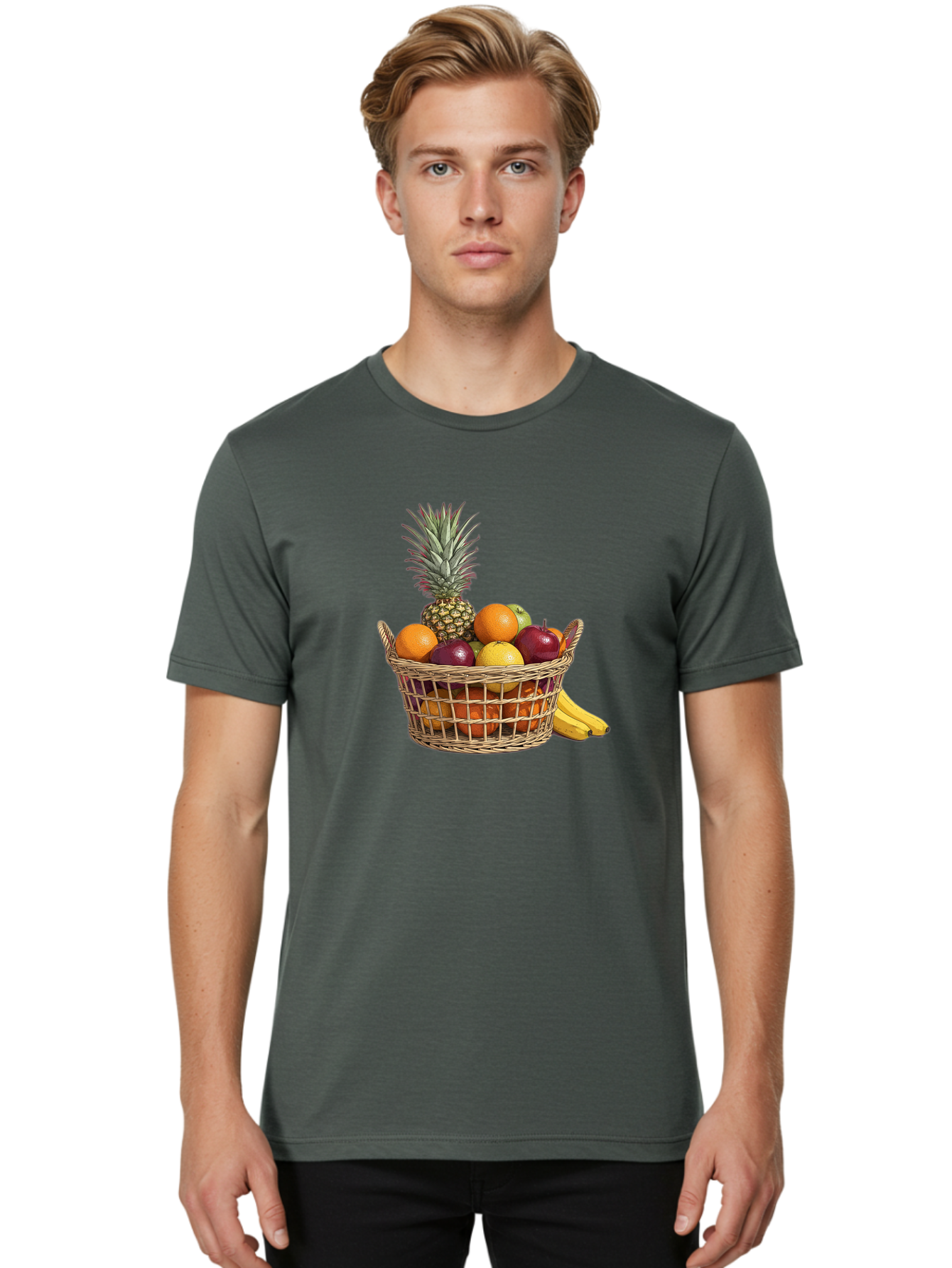 Fruit-Basket-5 Men'S Graphic Tee, 100% Cotton, Comfortable Casual Summer Wear, Machine Washable, Vintage Camera, Old Camera, Antique Camera, Black Camera, Classic Photography, Photography Equipment, Nostalgic Device, Film Camera, Camera Art Bai926