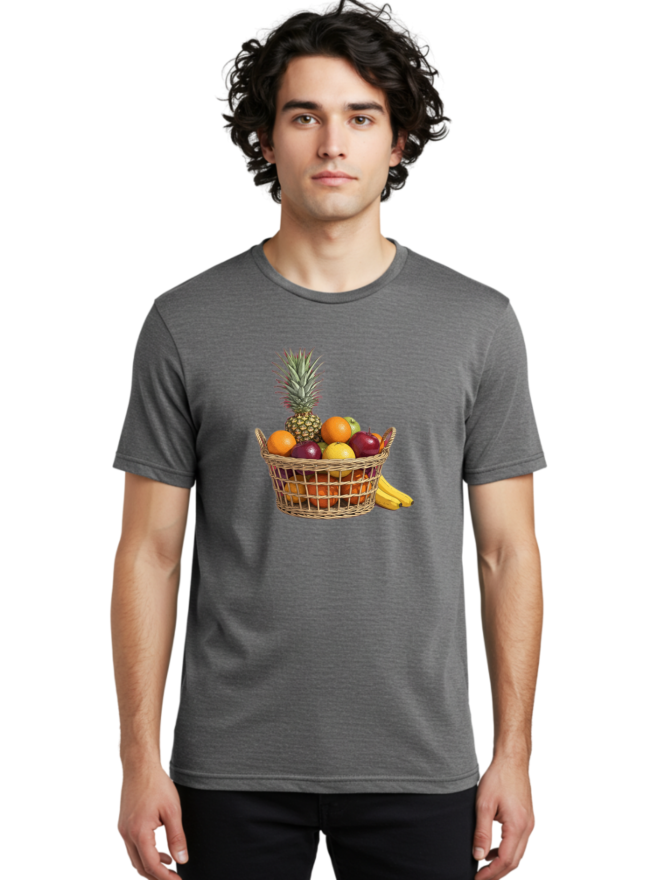 Fruit-Basket-5 Men'S Graphic Tee, 100% Cotton, Comfortable Casual Summer Wear, Machine Washable, Vintage Camera, Old Camera, Antique Camera, Black Camera, Classic Photography, Photography Equipment, Nostalgic Device, Film Camera, Camera Art Bai926