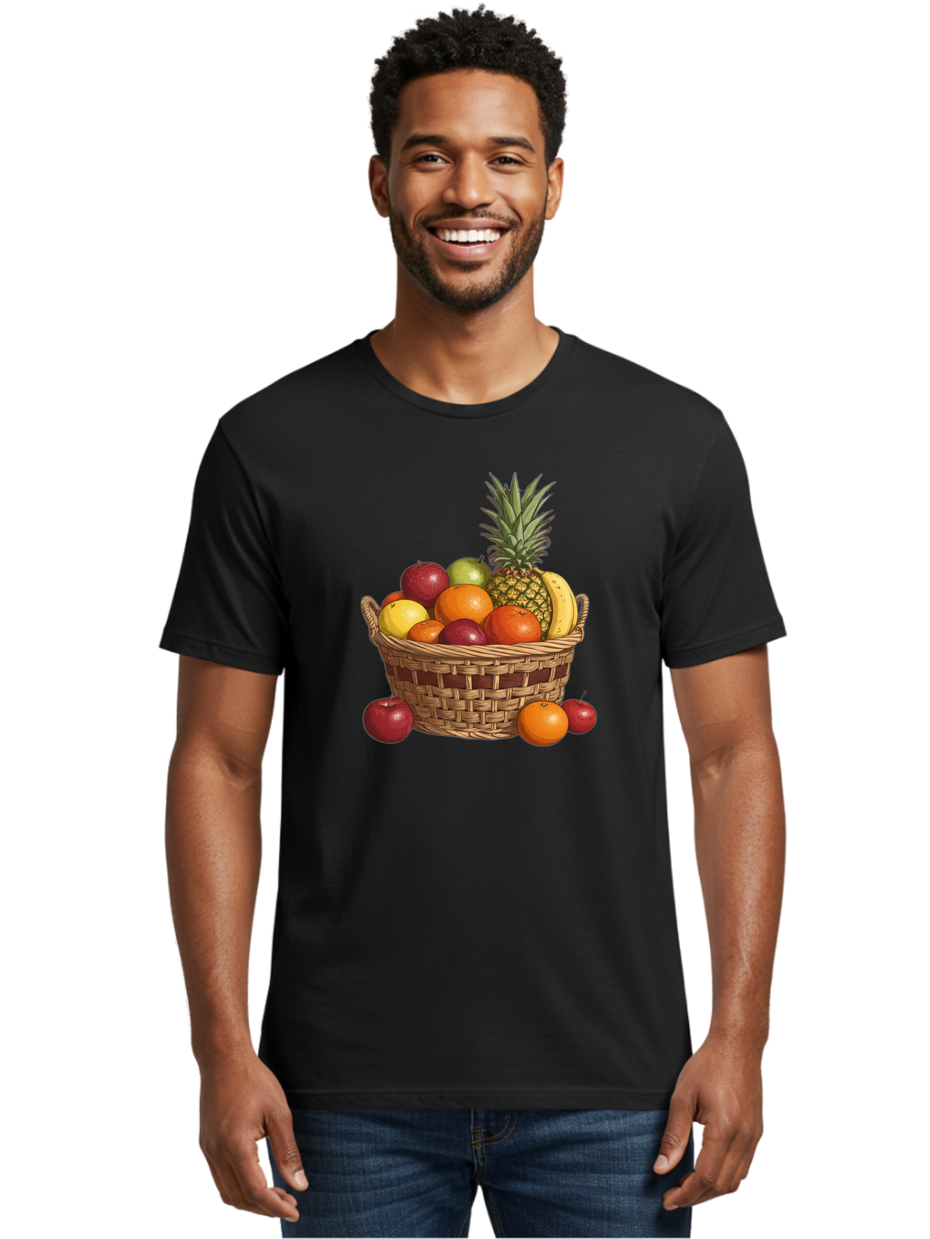Fruit-Basket-6 Men'S Graphic Tee, 100% Cotton, Comfortable Casual Summer Wear, Machine Washable, Vintage Camera, Old Camera, Antique Camera, Black Camera, Classic Photography, Photography Equipment, Nostalgic Device, Film Camera, Camera Art Bai927