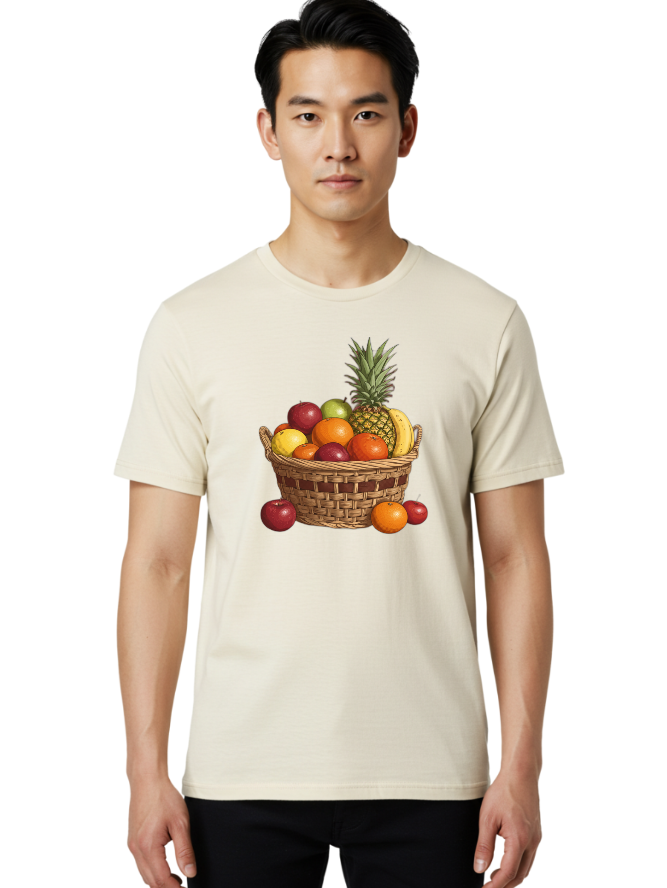 Fruit-Basket-6 Men'S Graphic Tee, 100% Cotton, Comfortable Casual Summer Wear, Machine Washable, Vintage Camera, Old Camera, Antique Camera, Black Camera, Classic Photography, Photography Equipment, Nostalgic Device, Film Camera, Camera Art Bai927