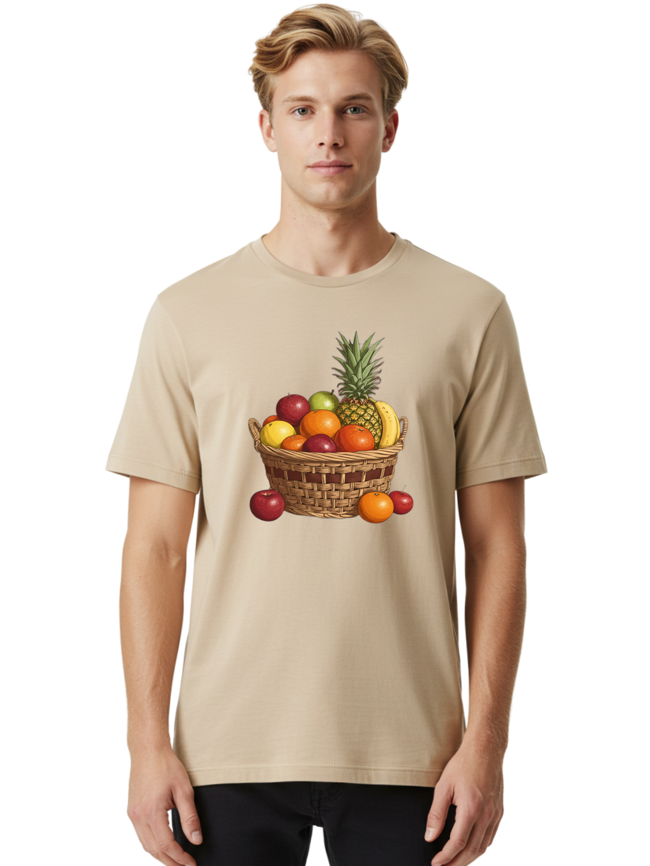 Fruit-Basket-6 Men'S Graphic Tee, 100% Cotton, Comfortable Casual Summer Wear, Machine Washable, Vintage Camera, Old Camera, Antique Camera, Black Camera, Classic Photography, Photography Equipment, Nostalgic Device, Film Camera, Camera Art Bai927
