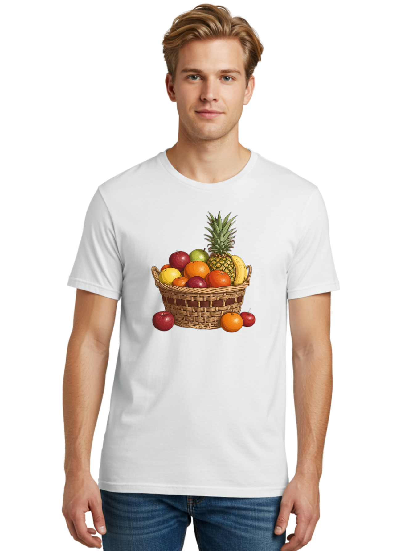 Fruit-Basket-6 Men'S Graphic Tee, 100% Cotton, Comfortable Casual Summer Wear, Machine Washable, Vintage Camera, Old Camera, Antique Camera, Black Camera, Classic Photography, Photography Equipment, Nostalgic Device, Film Camera, Camera Art Bai927