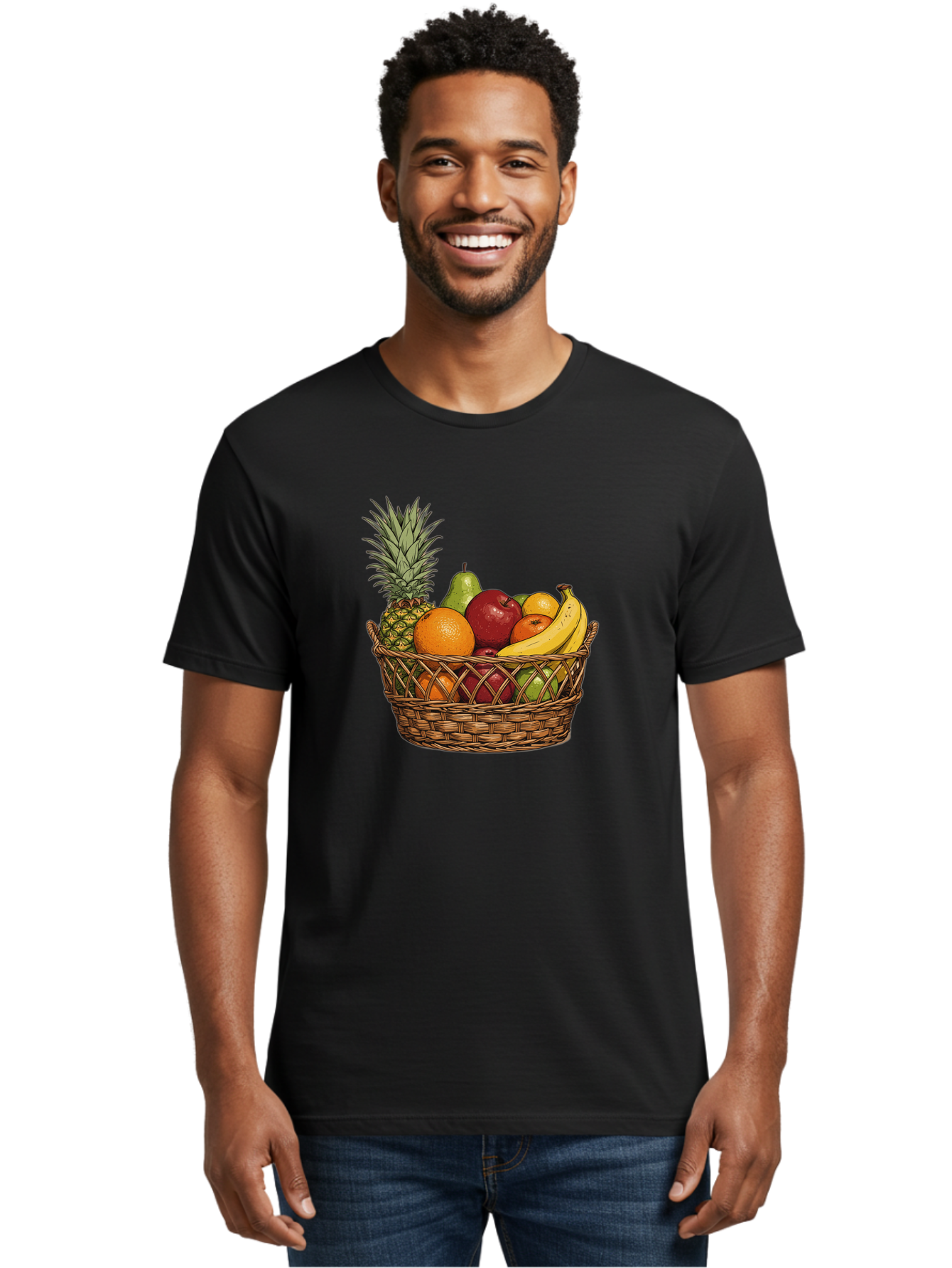 Fruit-Basket-8 Men'S Graphic Tee, 100% Cotton, Comfortable Casual Summer Wear, Machine Washable, Vintage Camera, Old Camera, Antique Camera, Black Camera, Classic Photography, Photography Equipment, Nostalgic Device, Film Camera, Camera Art Bai929