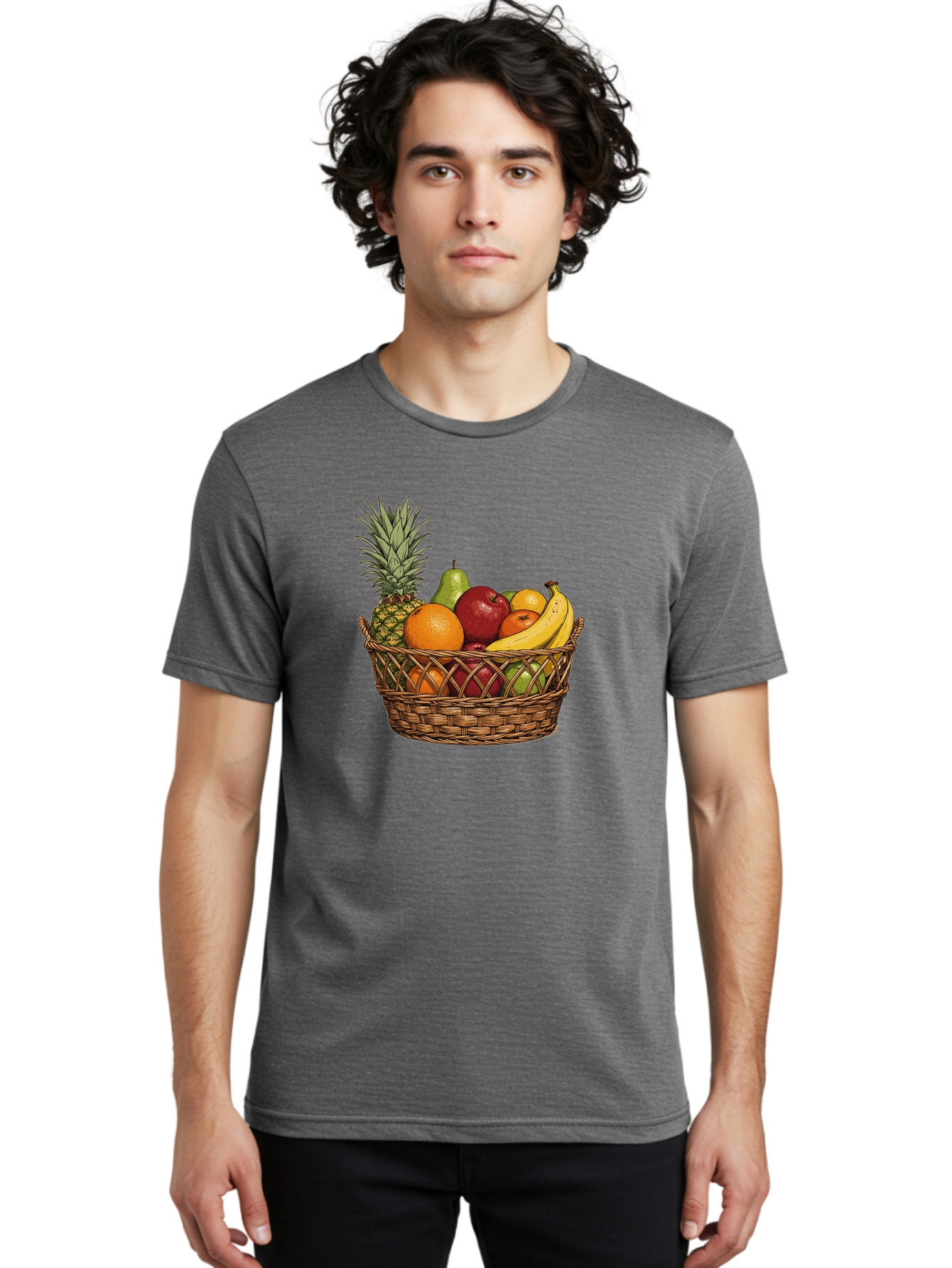 Fruit-Basket-8 Men'S Graphic Tee, 100% Cotton, Comfortable Casual Summer Wear, Machine Washable, Vintage Camera, Old Camera, Antique Camera, Black Camera, Classic Photography, Photography Equipment, Nostalgic Device, Film Camera, Camera Art Bai929