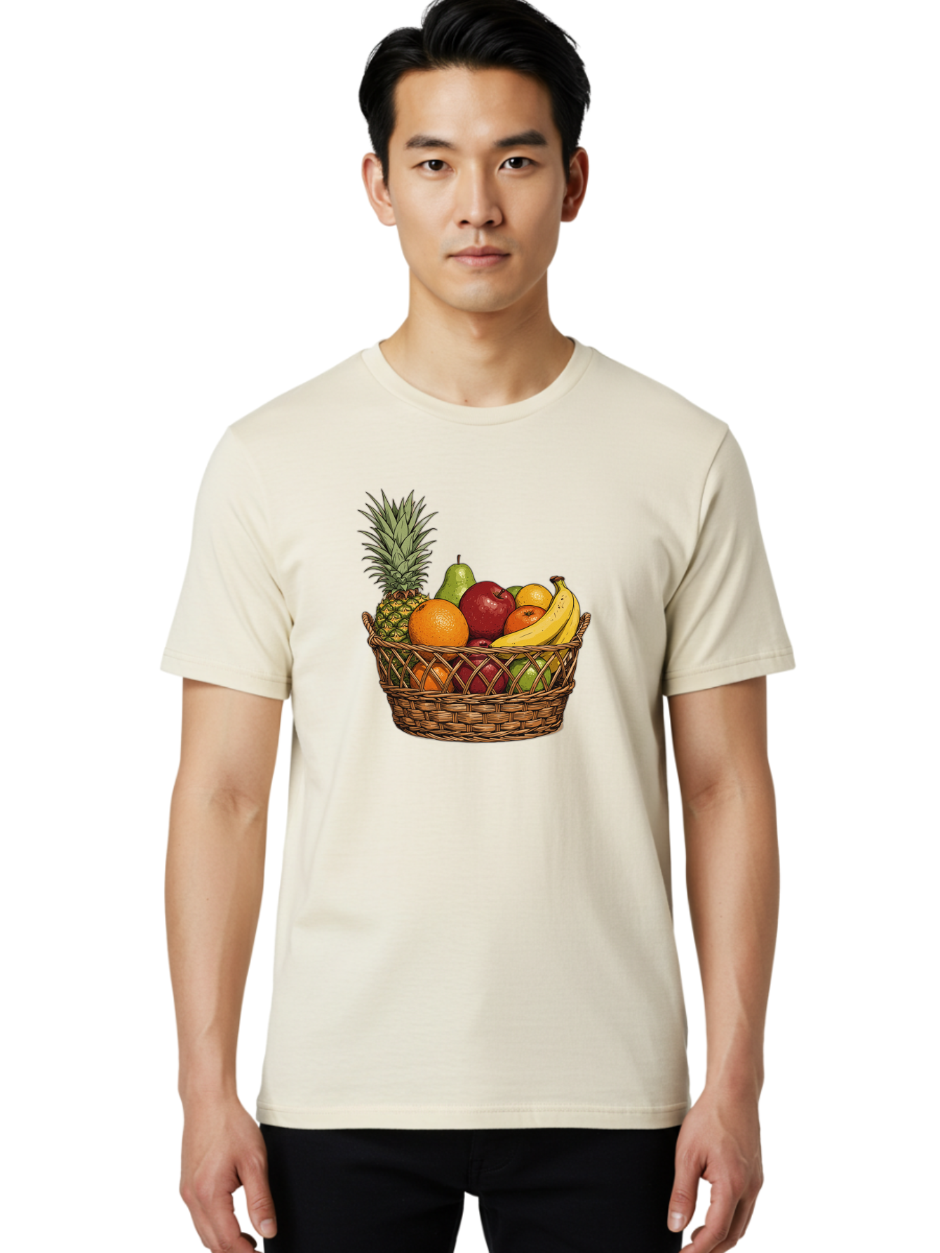 Fruit-Basket-8 Men'S Graphic Tee, 100% Cotton, Comfortable Casual Summer Wear, Machine Washable, Vintage Camera, Old Camera, Antique Camera, Black Camera, Classic Photography, Photography Equipment, Nostalgic Device, Film Camera, Camera Art Bai929