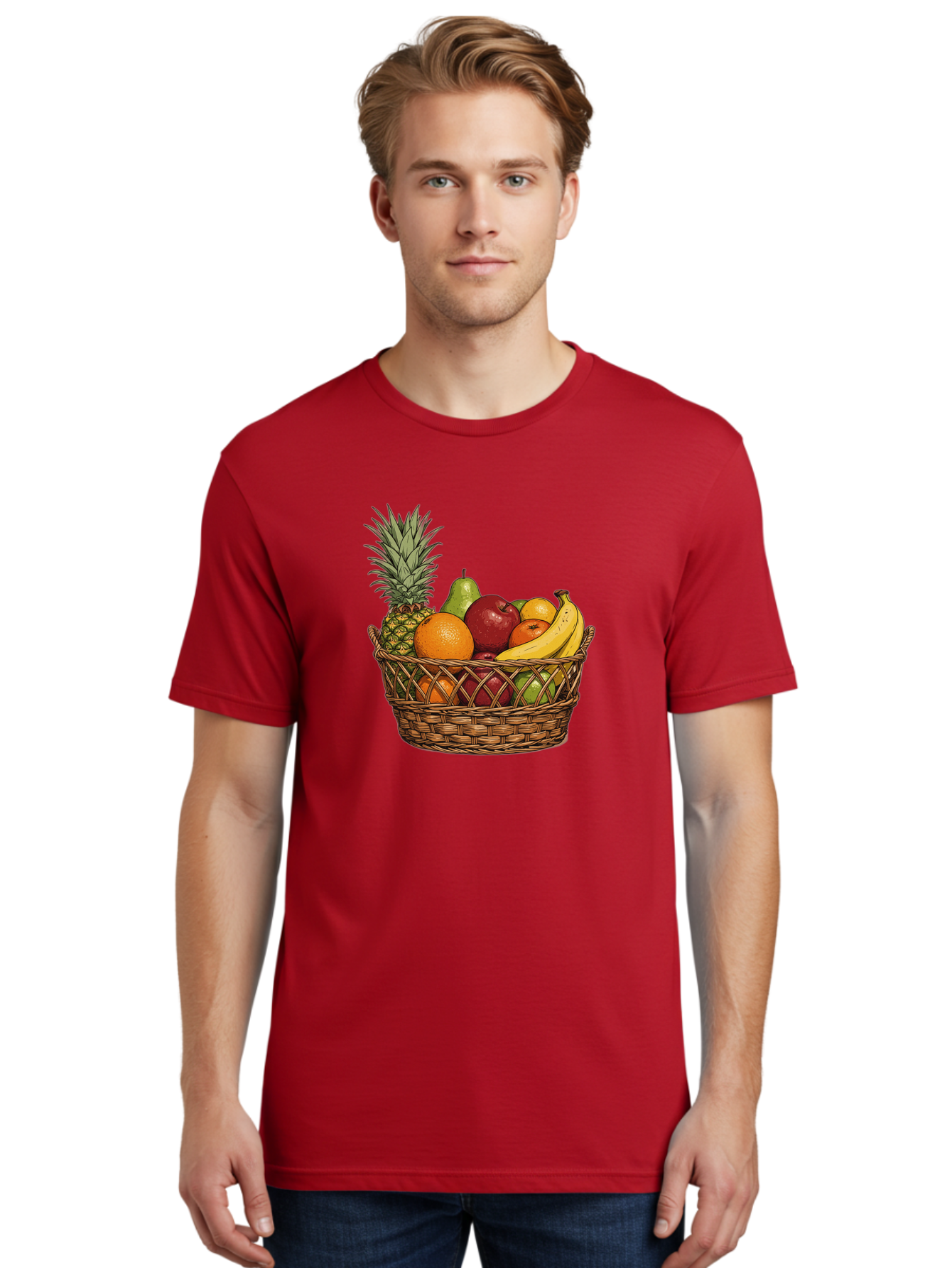 Fruit-Basket-8 Men'S Graphic Tee, 100% Cotton, Comfortable Casual Summer Wear, Machine Washable, Vintage Camera, Old Camera, Antique Camera, Black Camera, Classic Photography, Photography Equipment, Nostalgic Device, Film Camera, Camera Art Bai929