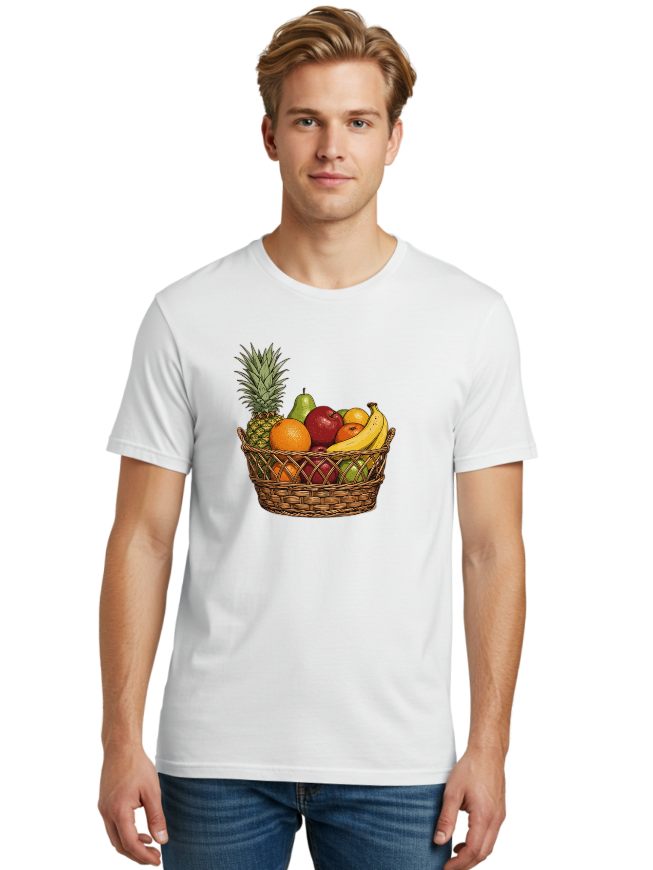 Fruit-Basket-8 Men'S Graphic Tee, 100% Cotton, Comfortable Casual Summer Wear, Machine Washable, Vintage Camera, Old Camera, Antique Camera, Black Camera, Classic Photography, Photography Equipment, Nostalgic Device, Film Camera, Camera Art Bai929