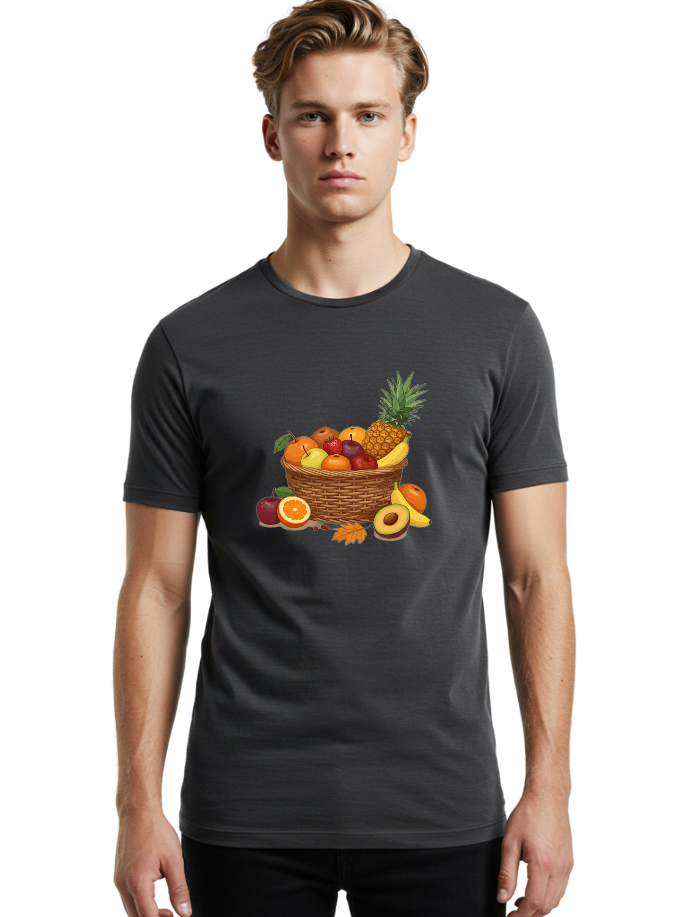 Fruit-Basket-9 Men'S Graphic Tee, 100% Cotton, Comfortable Casual Summer Wear, Machine Washable, Vintage Camera, Old Camera, Antique Camera, Black Camera, Classic Photography, Photography Equipment, Nostalgic Device, Film Camera, Camera Art Bai930