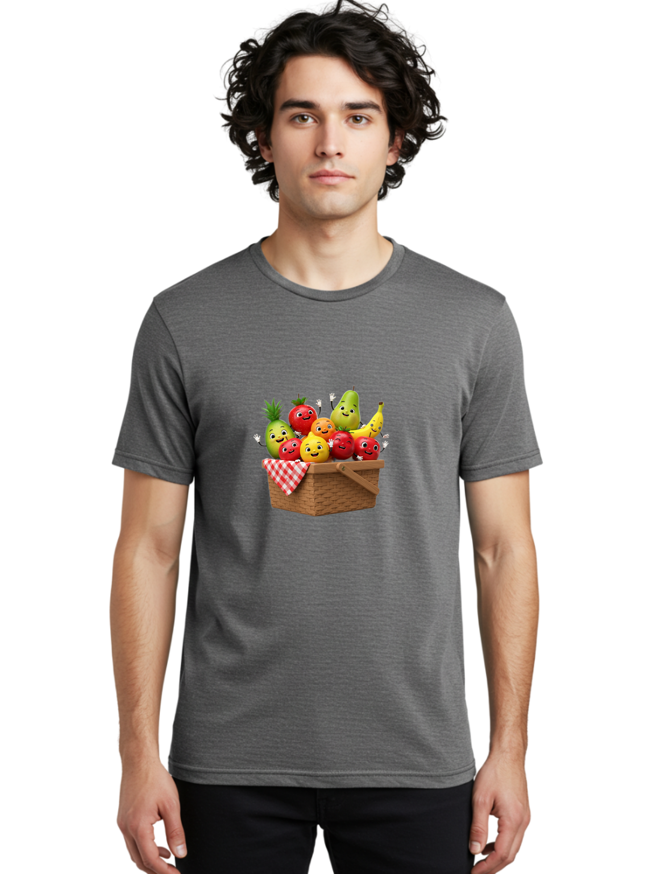 Fruit-Characters-In-Basket Men'S Graphic Tee, 100% Cotton, Comfortable Casual Summer Wear, Machine Washable, Vintage Camera, Old Camera, Antique Camera, Black Camera, Classic Photography, Photography Equipment, Nostalgic Device, Film Camera, Bai933