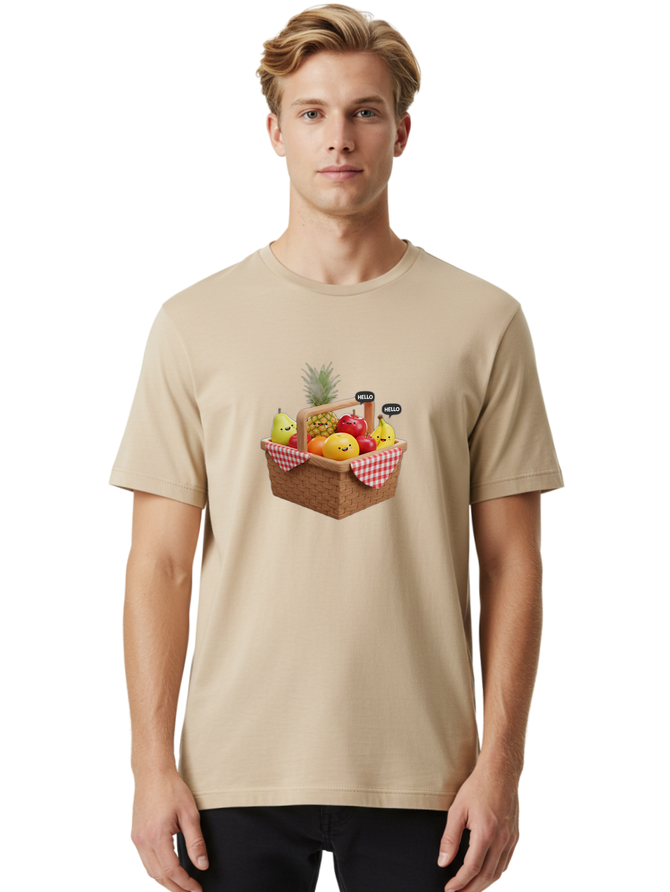 Fruit-Picnic-Basket Men'S Graphic Tee, 100% Cotton, Comfortable Casual Summer Wear, Machine Washable, Vintage Camera, Old Camera, Antique Camera, Black Camera, Classic Photography, Photography Equipment, Nostalgic Device, Film Camera, Bai934