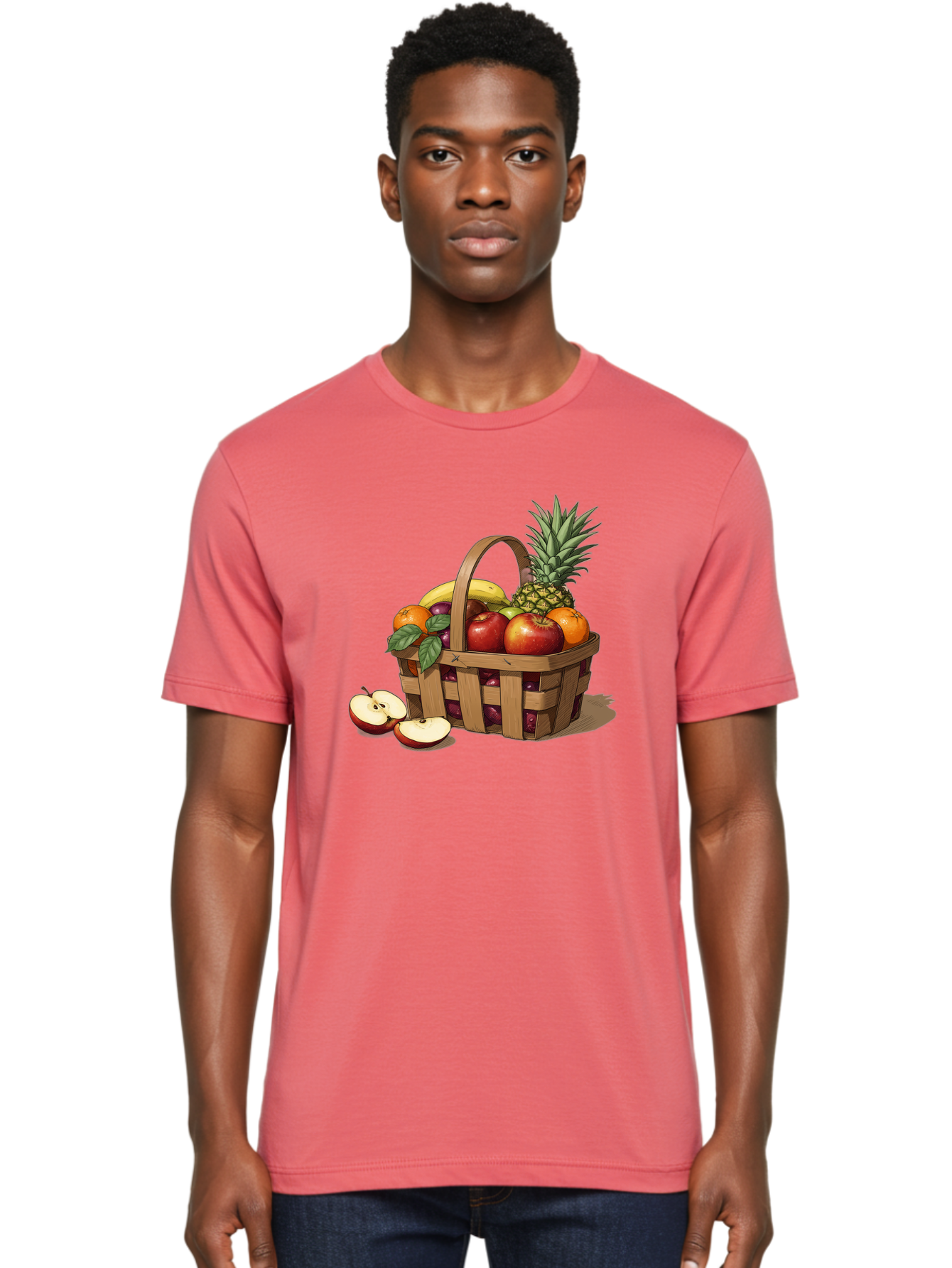 Fruit-Wicker-Basket Men'S Graphic Tee, 100% Cotton, Comfortable Casual Summer Wear, Machine Washable, Vintage Camera, Old Camera, Antique Camera, Black Camera, Classic Photography, Photography Equipment, Nostalgic Device, Film Camera, Bai935