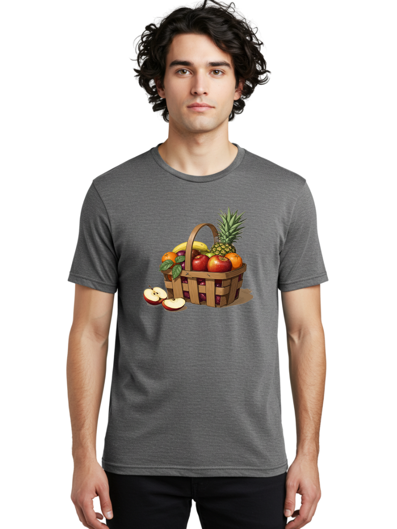 Fruit-Wicker-Basket Men'S Graphic Tee, 100% Cotton, Comfortable Casual Summer Wear, Machine Washable, Vintage Camera, Old Camera, Antique Camera, Black Camera, Classic Photography, Photography Equipment, Nostalgic Device, Film Camera, Bai935