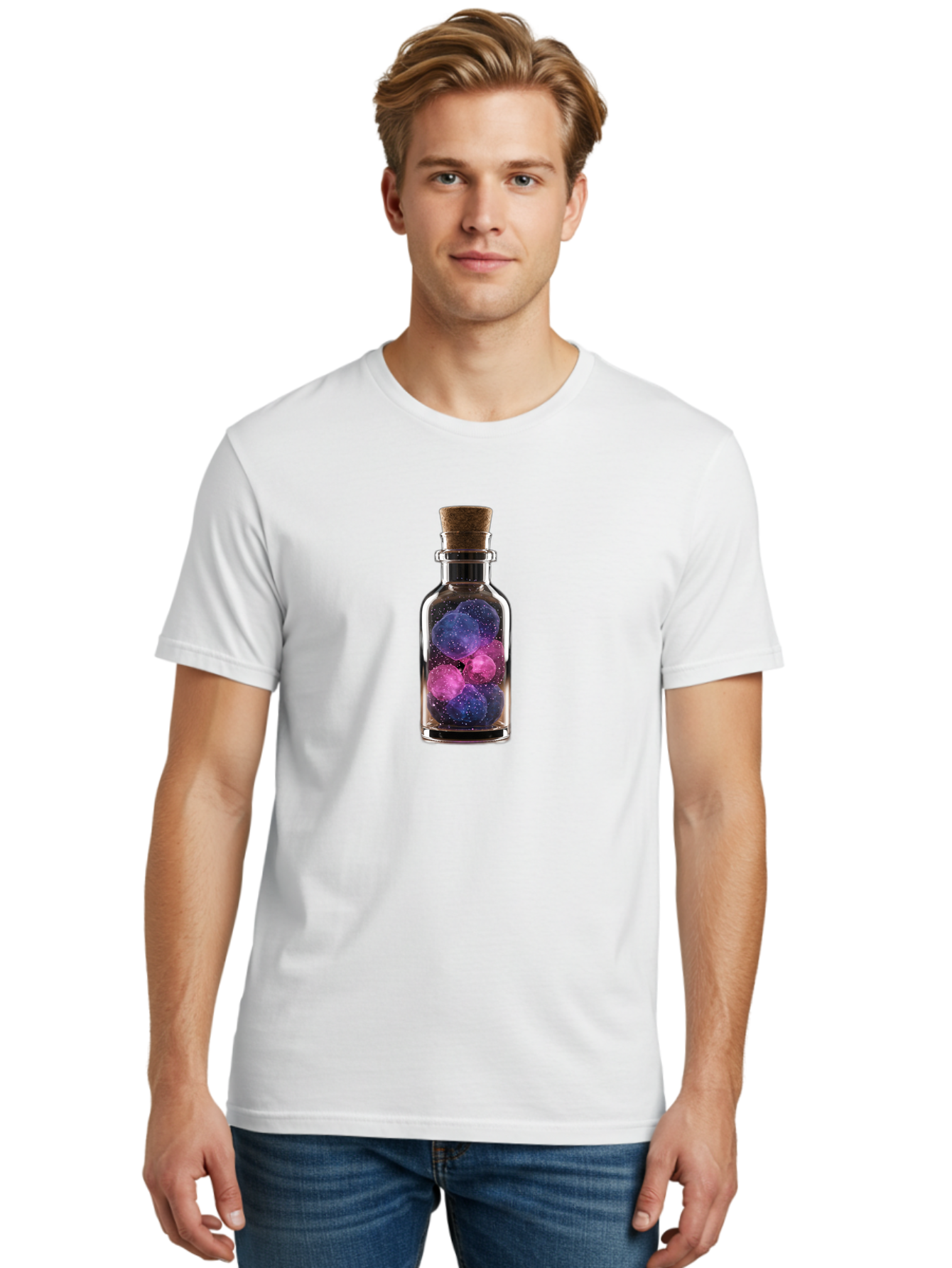 Galactic-Orbs-In-Bottle Men'S Graphic Tee, 100% Cotton, Comfortable Casual Summer Wear, Machine Washable, Vintage Camera, Old Camera, Antique Camera, Black Camera, Classic Photography, Photography Equipment, Nostalgic Device, Film Camera, Bai936