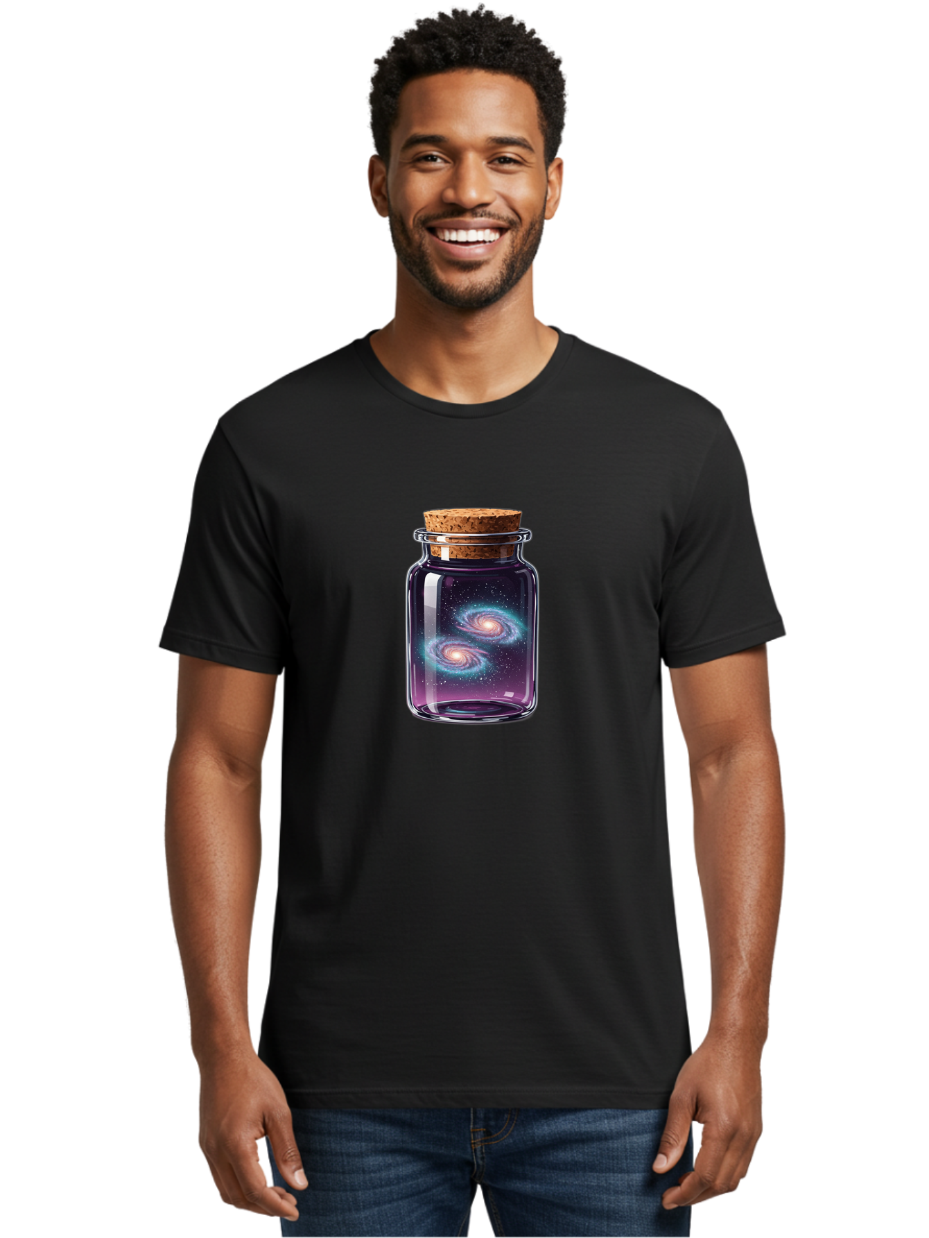 Galaxies-In-Jar Men'S Graphic Tee, 100% Cotton, Comfortable Casual Summer Wear, Machine Washable, Vintage Camera, Old Camera, Antique Camera, Black Camera, Classic Photography, Photography Equipment, Nostalgic Device, Film Camera, Camera Art Bai938