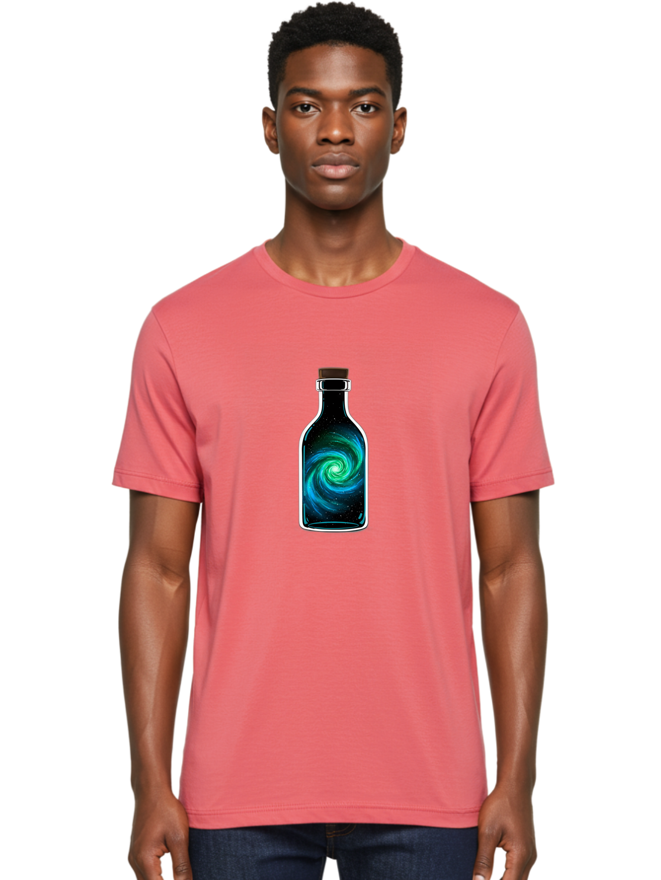 Galaxy-Bottle-12 Men'S Graphic Tee, 100% Cotton, Comfortable Casual Summer Wear, Machine Washable, Vintage Camera, Old Camera, Antique Camera, Black Camera, Classic Photography, Photography Equipment, Nostalgic Device, Film Camera, Camera Art Bai942