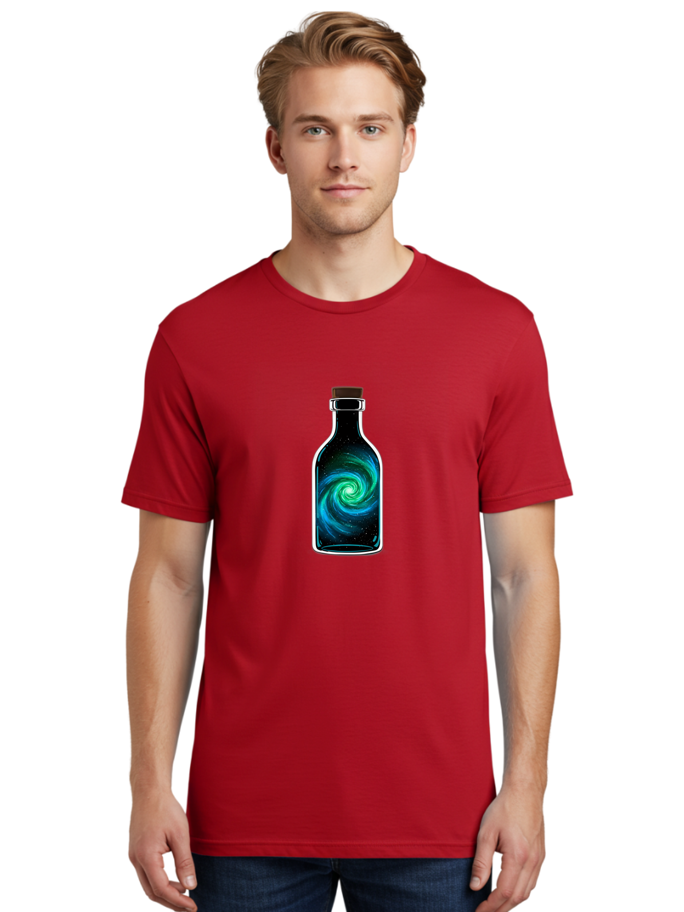 Galaxy-Bottle-12 Men'S Graphic Tee, 100% Cotton, Comfortable Casual Summer Wear, Machine Washable, Vintage Camera, Old Camera, Antique Camera, Black Camera, Classic Photography, Photography Equipment, Nostalgic Device, Film Camera, Camera Art Bai942