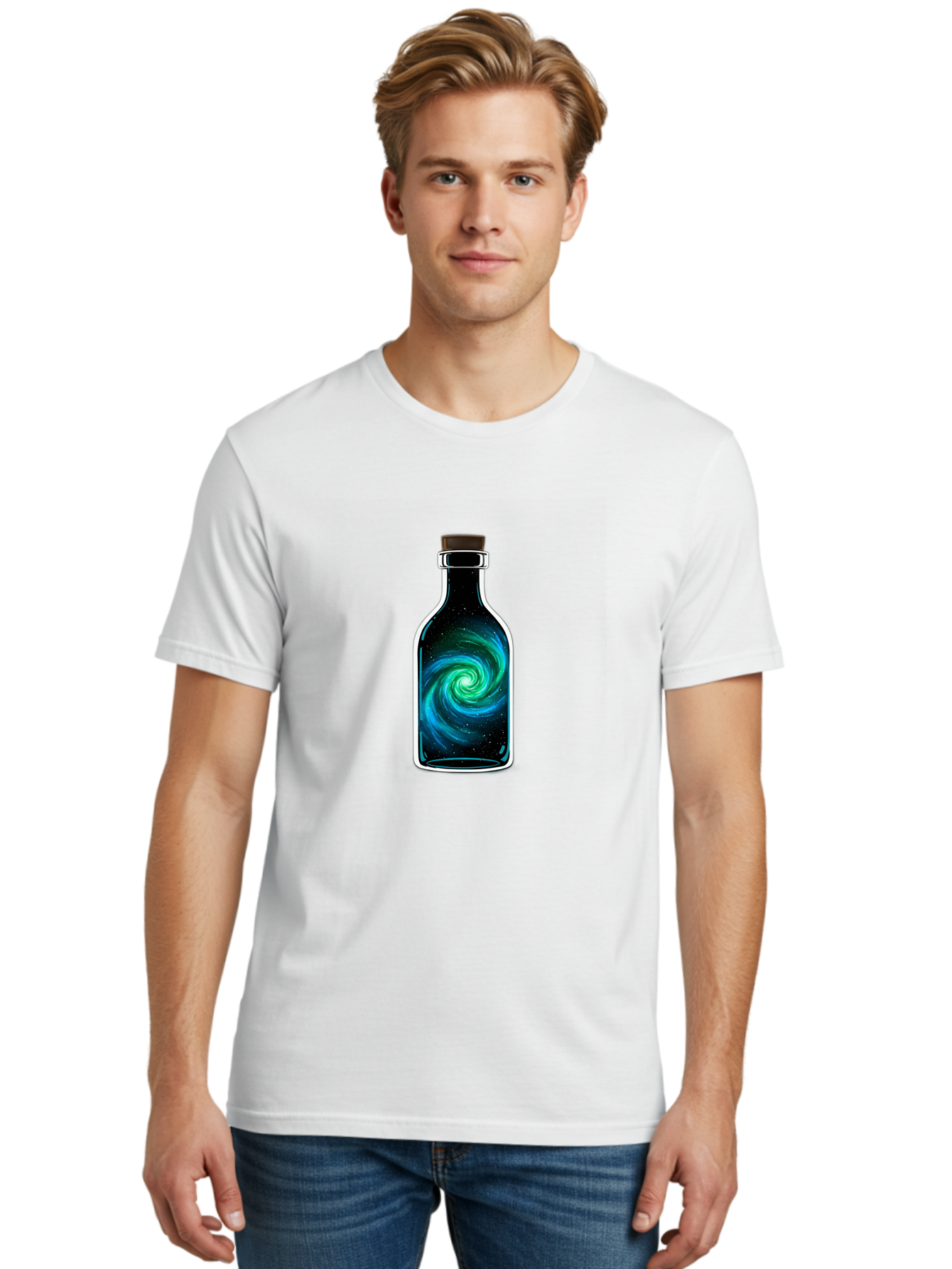 Galaxy-Bottle-12 Men'S Graphic Tee, 100% Cotton, Comfortable Casual Summer Wear, Machine Washable, Vintage Camera, Old Camera, Antique Camera, Black Camera, Classic Photography, Photography Equipment, Nostalgic Device, Film Camera, Camera Art Bai942