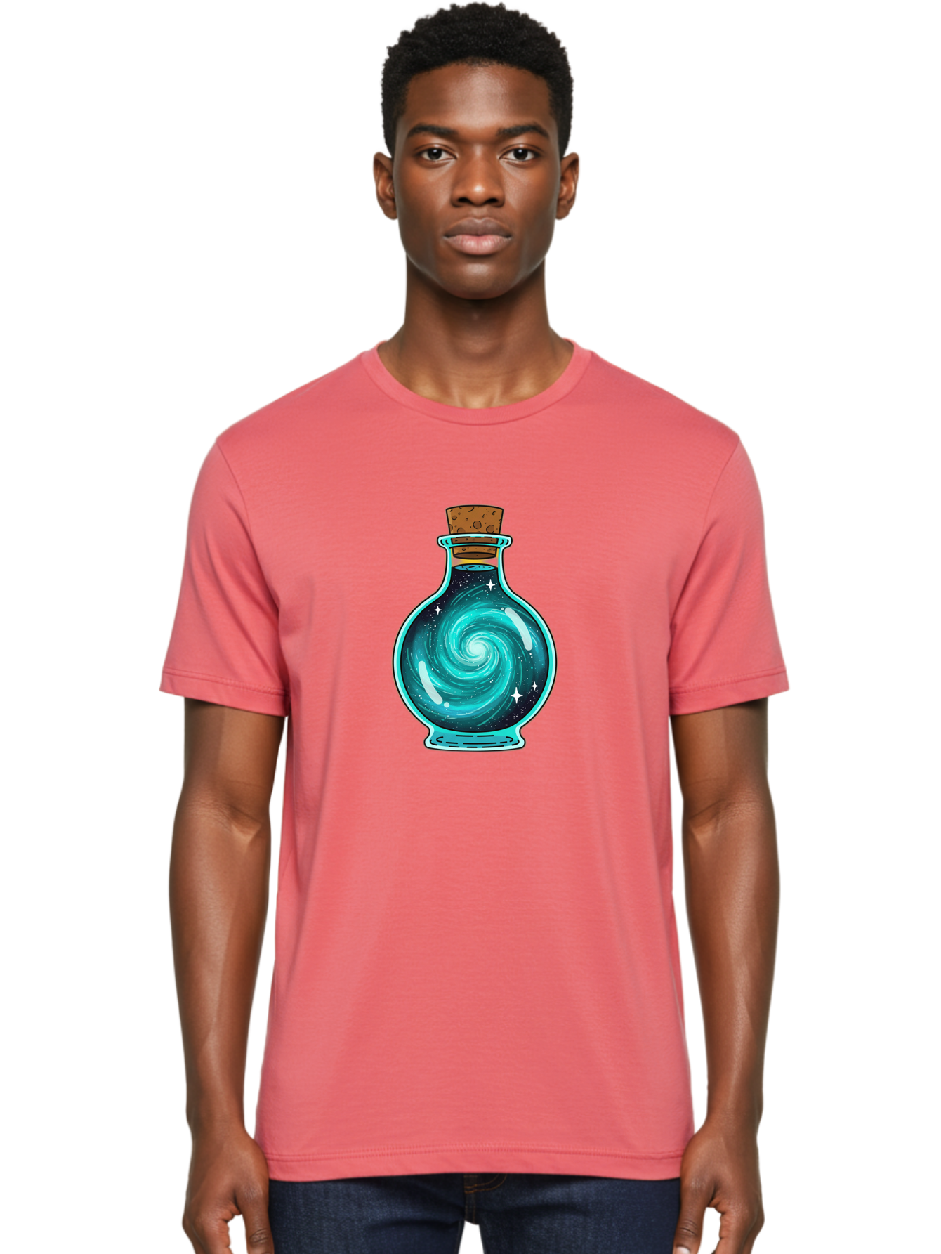 Galaxy-Bottle-13 Men'S Graphic Tee, 100% Cotton, Comfortable Casual Summer Wear, Machine Washable, Vintage Camera, Old Camera, Antique Camera, Black Camera, Classic Photography, Photography Equipment, Nostalgic Device, Film Camera, Camera Art Bai943