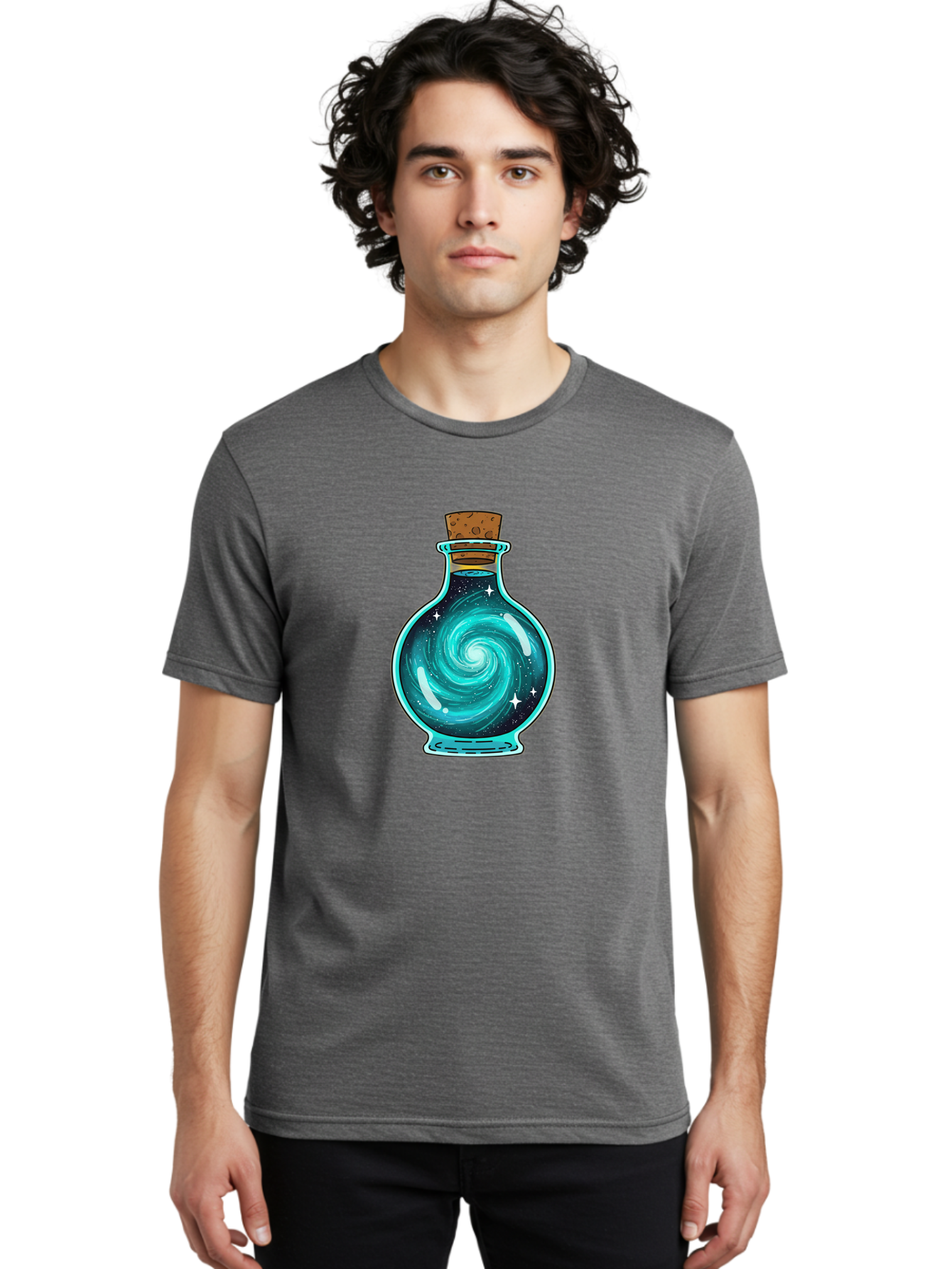 Galaxy-Bottle-13 Men'S Graphic Tee, 100% Cotton, Comfortable Casual Summer Wear, Machine Washable, Vintage Camera, Old Camera, Antique Camera, Black Camera, Classic Photography, Photography Equipment, Nostalgic Device, Film Camera, Camera Art Bai943