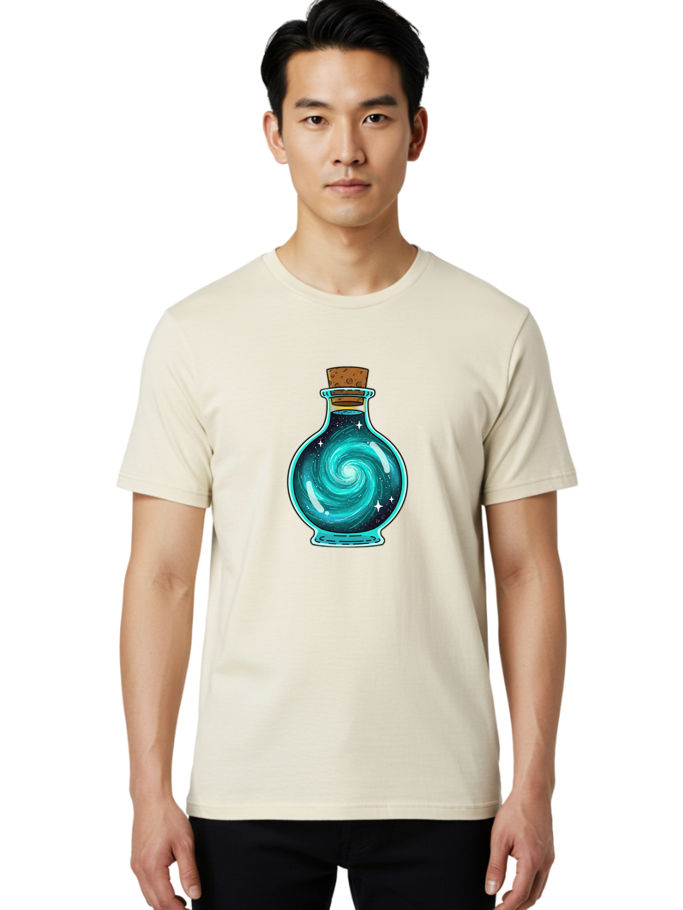 Galaxy-Bottle-13 Men'S Graphic Tee, 100% Cotton, Comfortable Casual Summer Wear, Machine Washable, Vintage Camera, Old Camera, Antique Camera, Black Camera, Classic Photography, Photography Equipment, Nostalgic Device, Film Camera, Camera Art Bai943
