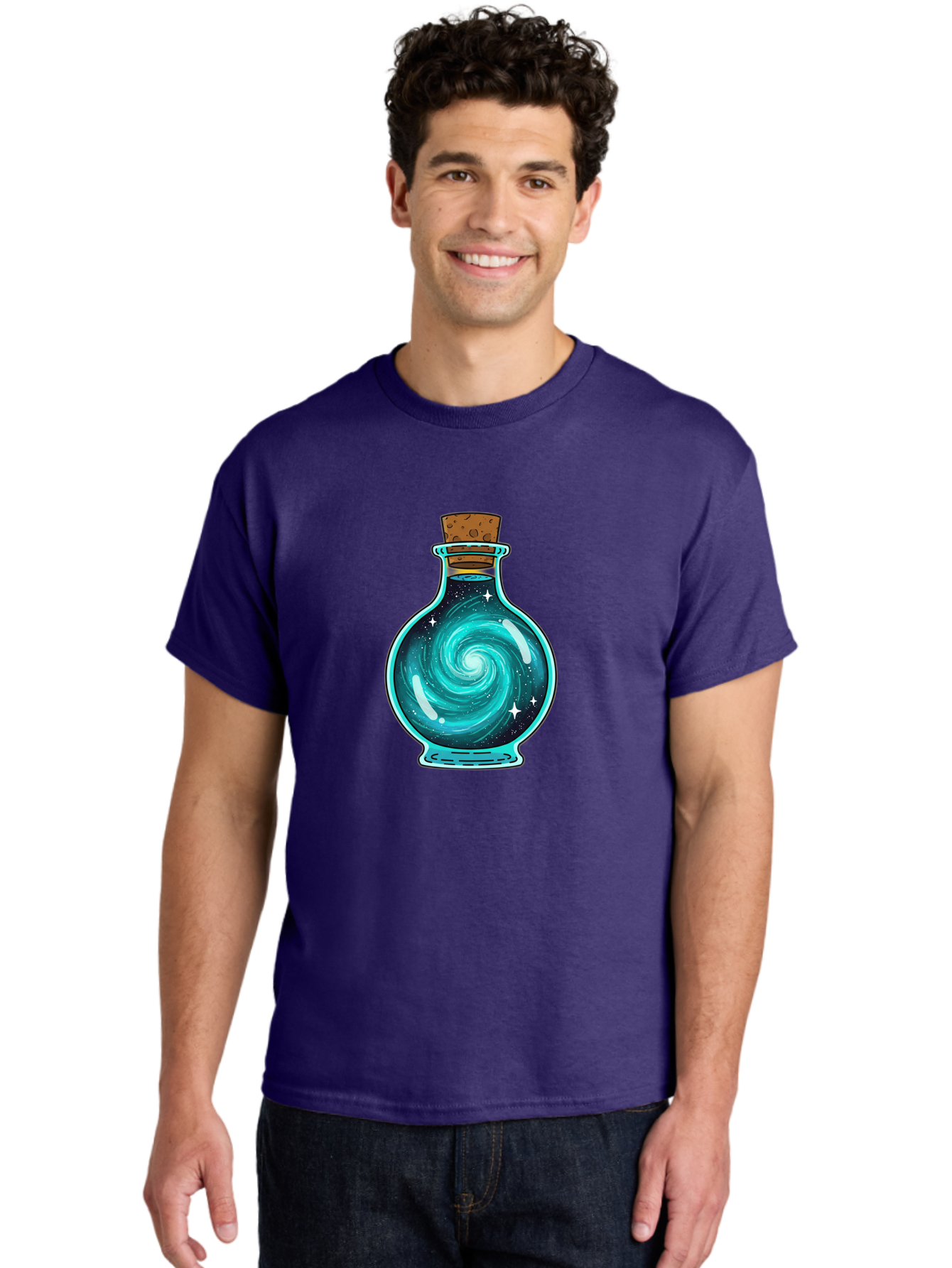 Galaxy-Bottle-13 Men'S Graphic Tee, 100% Cotton, Comfortable Casual Summer Wear, Machine Washable, Vintage Camera, Old Camera, Antique Camera, Black Camera, Classic Photography, Photography Equipment, Nostalgic Device, Film Camera, Camera Art Bai943