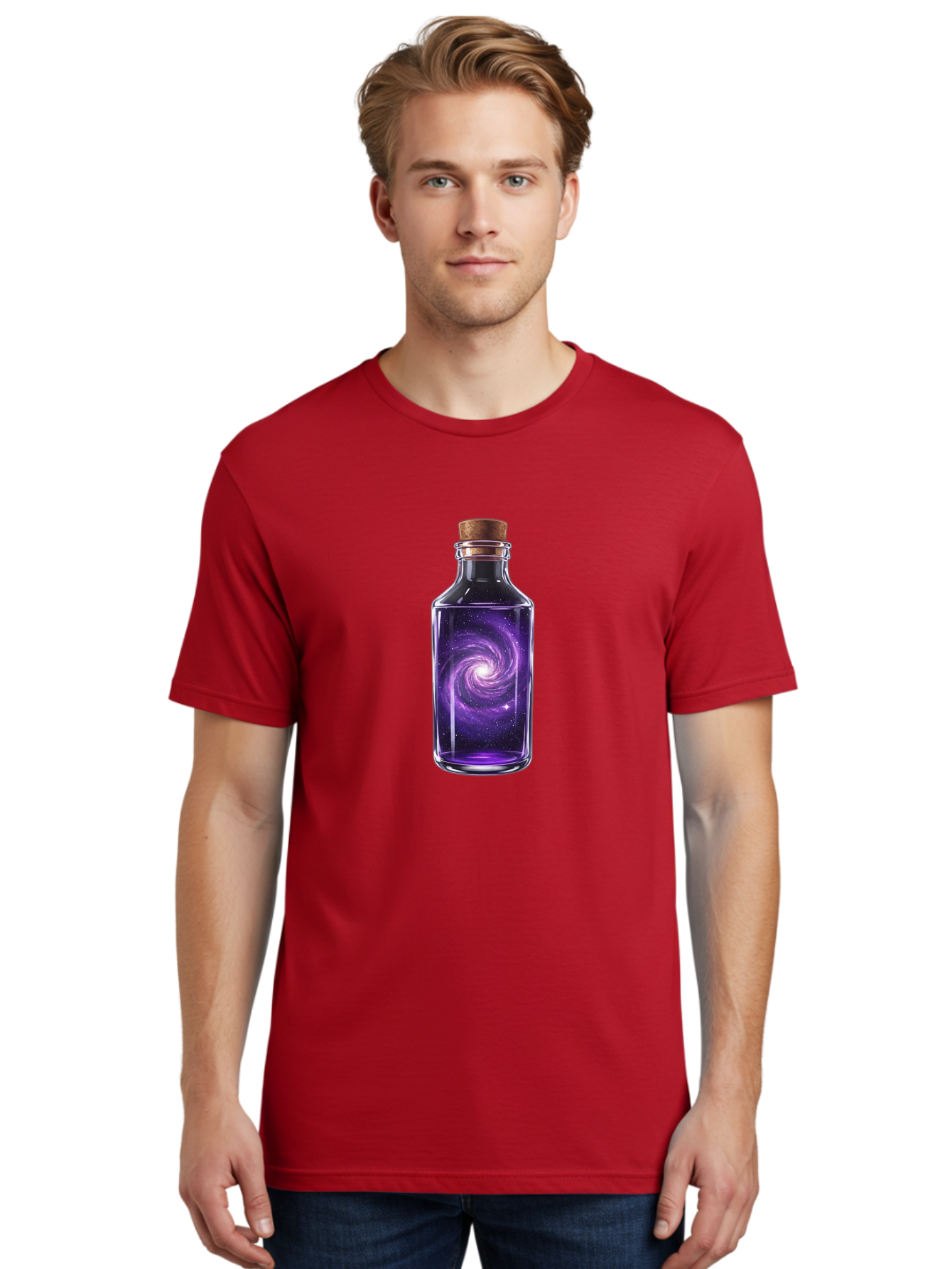 Galaxy-Bottle-15 Men'S Graphic Tee, 100% Cotton, Comfortable Casual Summer Wear, Machine Washable, Vintage Camera, Old Camera, Antique Camera, Black Camera, Classic Photography, Photography Equipment, Nostalgic Device, Film Camera, Camera Art Bai945