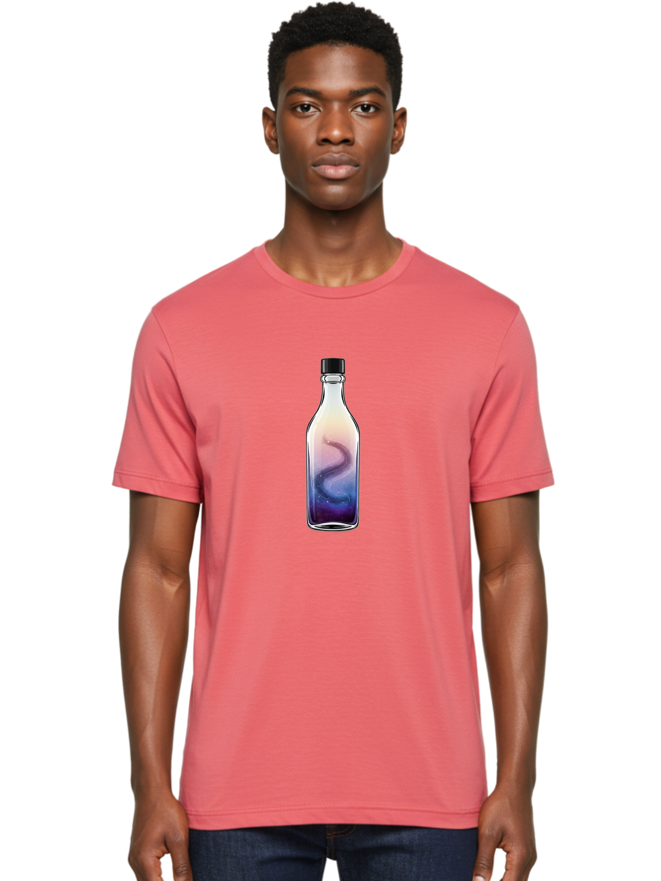 Galaxy-Bottle-16 Men'S Graphic Tee, 100% Cotton, Comfortable Casual Summer Wear, Machine Washable, Vintage Camera, Old Camera, Antique Camera, Black Camera, Classic Photography, Photography Equipment, Nostalgic Device, Film Camera, Camera Art Bai946
