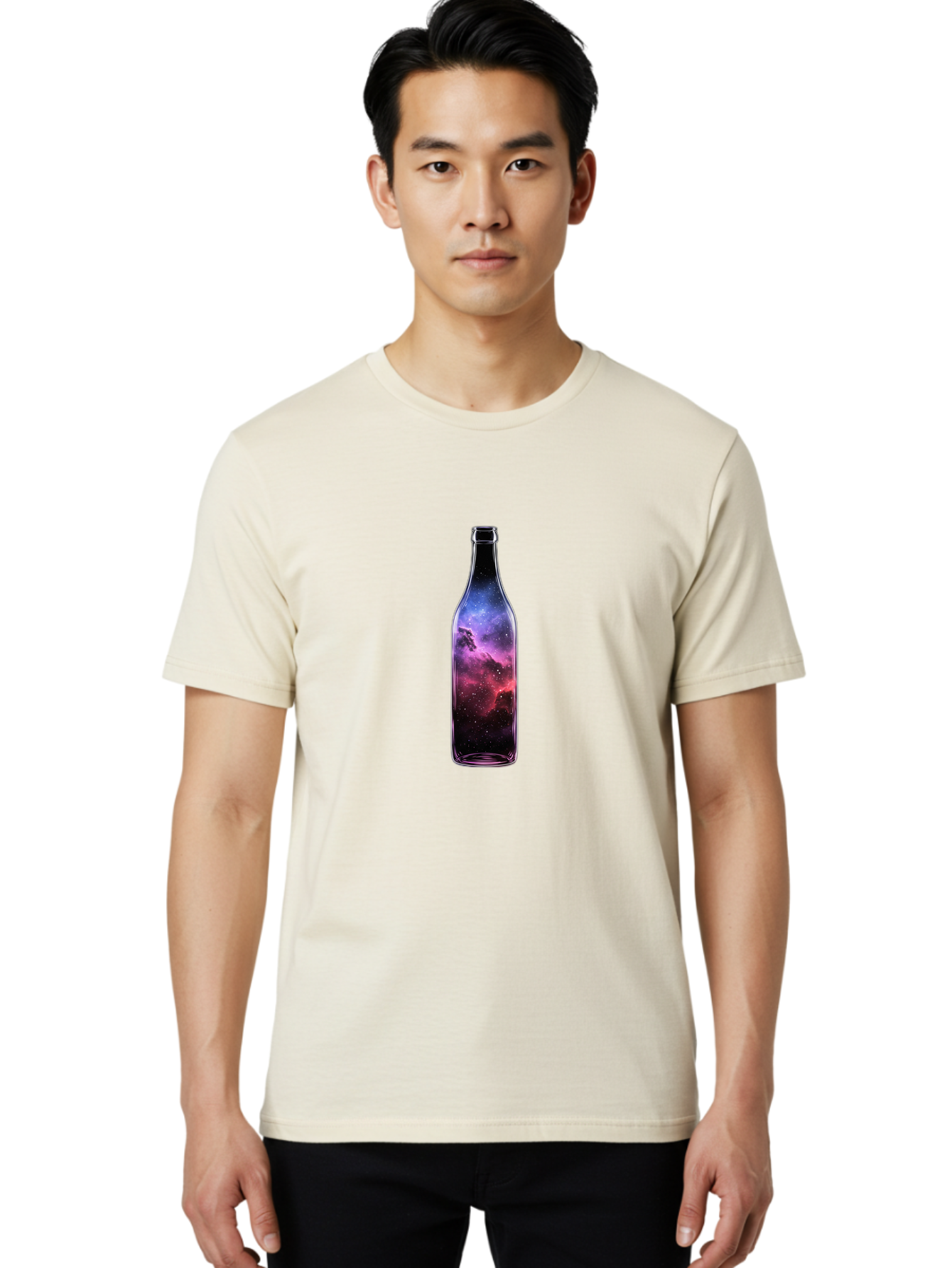 Galaxy-Bottle-18 Men'S Graphic Tee, 100% Cotton, Comfortable Casual Summer Wear, Machine Washable, Vintage Camera, Old Camera, Antique Camera, Black Camera, Classic Photography, Photography Equipment, Nostalgic Device, Film Camera, Camera Art Bai948