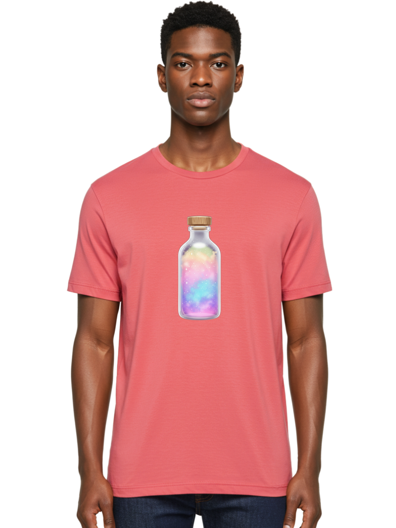 Galaxy-Bottle-2 Men'S Graphic Tee, 100% Cotton, Comfortable Casual Summer Wear, Machine Washable, Vintage Camera, Old Camera, Antique Camera, Black Camera, Classic Photography, Photography Equipment, Nostalgic Device, Film Camera, Camera Art Bai950