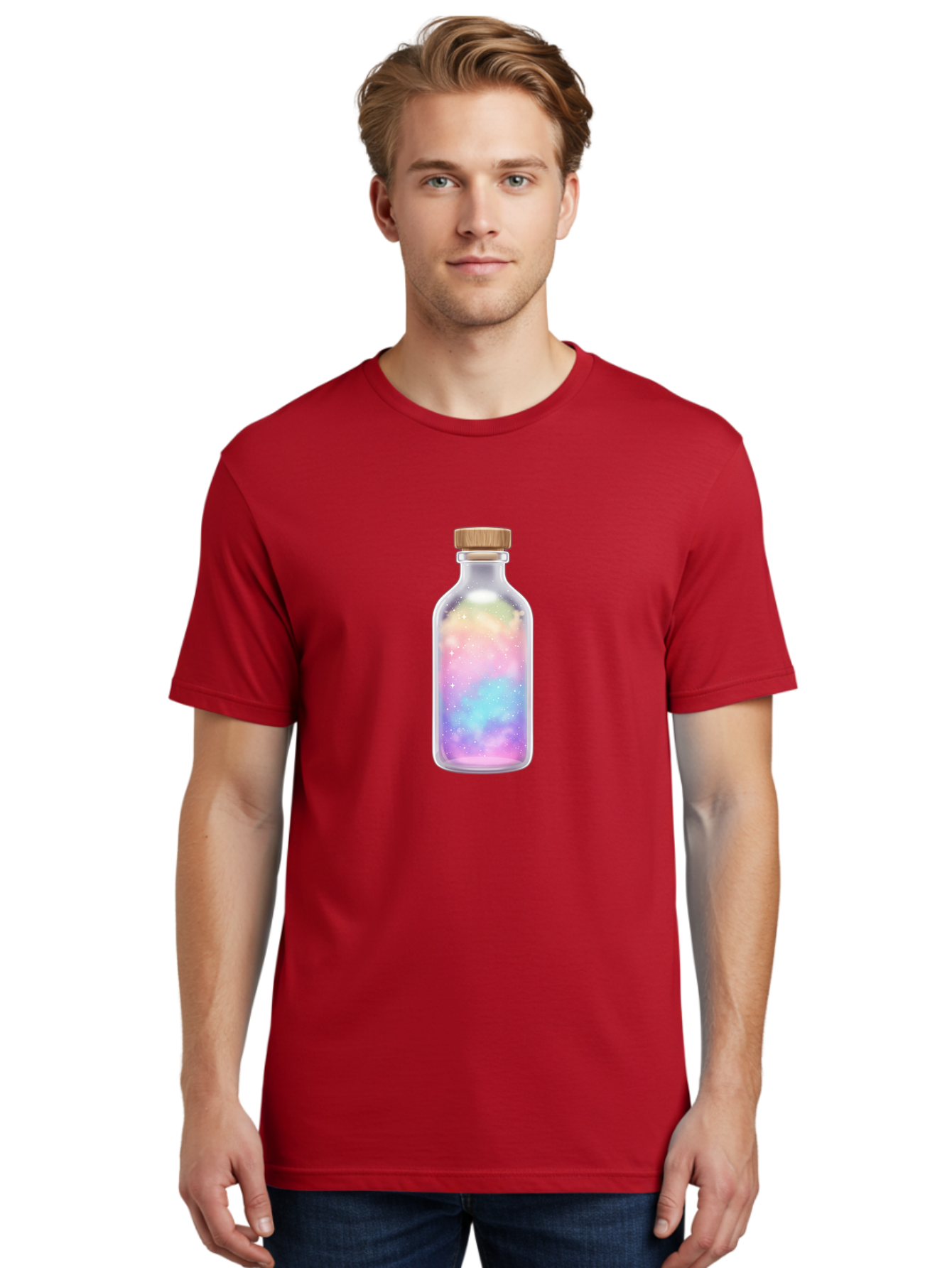 Galaxy-Bottle-2 Men'S Graphic Tee, 100% Cotton, Comfortable Casual Summer Wear, Machine Washable, Vintage Camera, Old Camera, Antique Camera, Black Camera, Classic Photography, Photography Equipment, Nostalgic Device, Film Camera, Camera Art Bai950