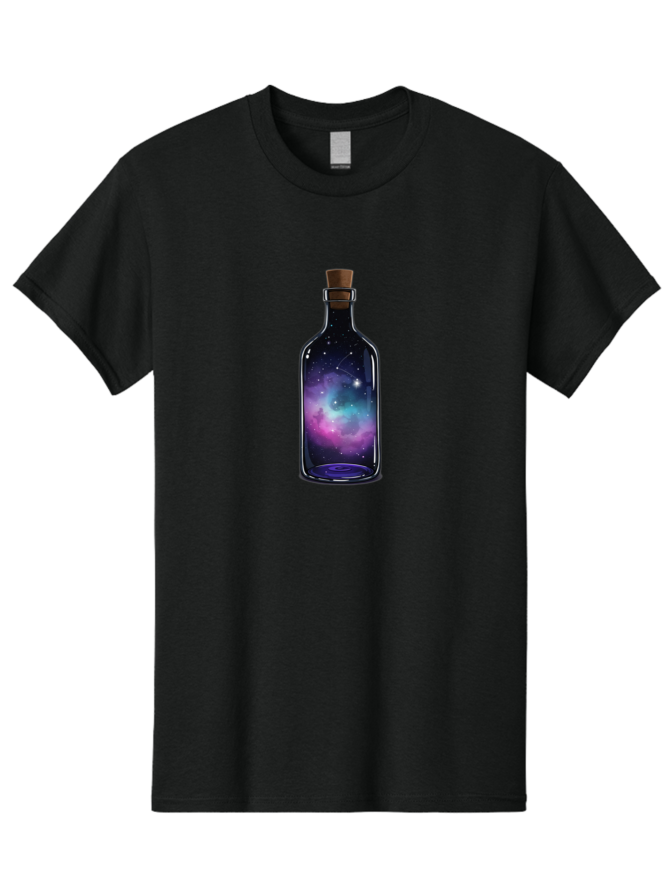 Galaxy-Bottle-3 Men'S Graphic Tee, 100% Cotton, Comfortable Casual Summer Wear, Machine Washable, Vintage Camera, Old Camera, Antique Camera, Black Camera, Classic Photography, Photography Equipment, Nostalgic Device, Film Camera, Camera Art Bai953