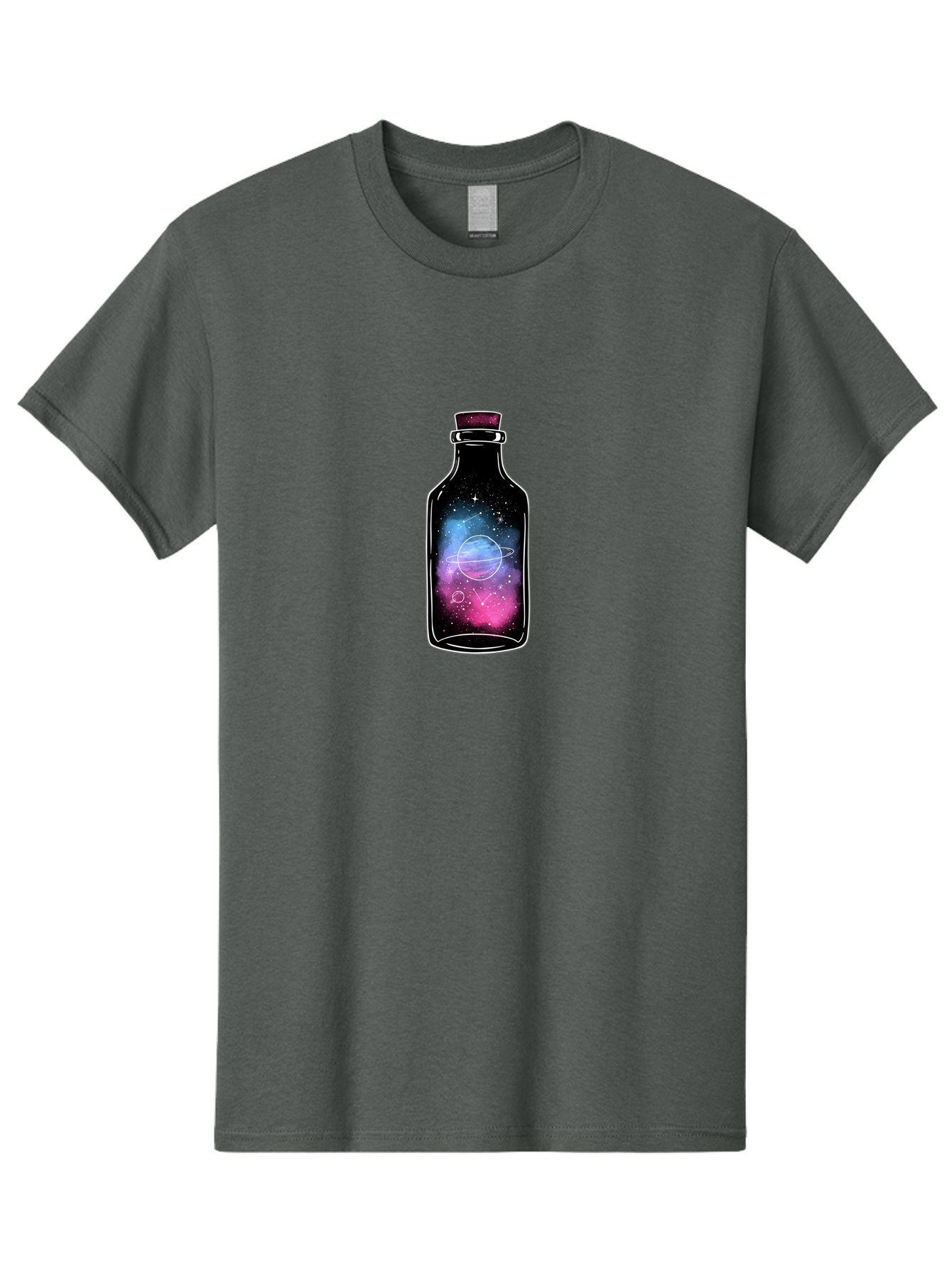 Galaxy-Bottle-4 Men'S Graphic Tee, 100% Cotton, Comfortable Casual Summer Wear, Machine Washable, Vintage Camera, Old Camera, Antique Camera, Black Camera, Classic Photography, Photography Equipment, Nostalgic Device, Film Camera, Camera Art Bai954