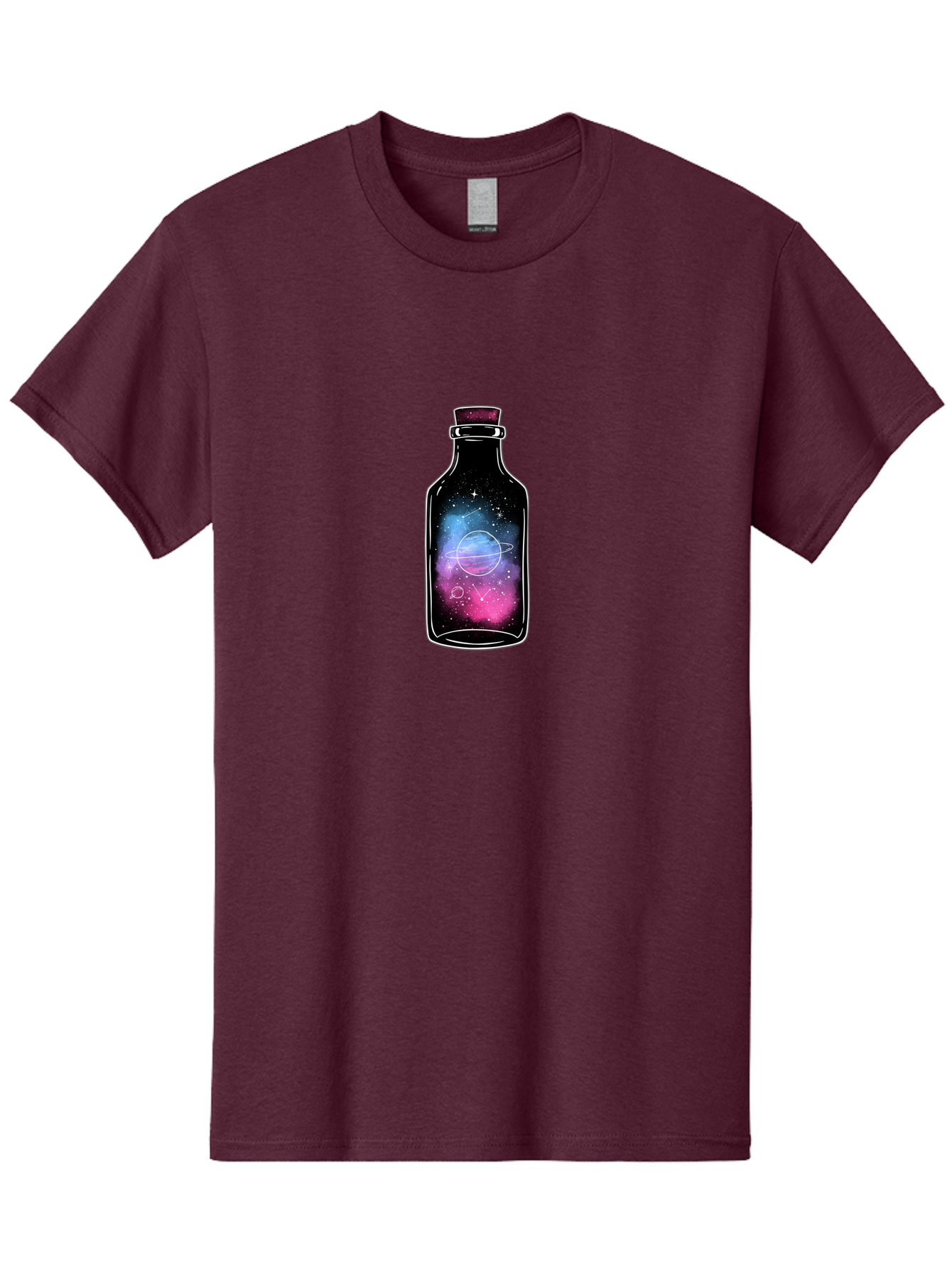 Galaxy-Bottle-4 Men'S Graphic Tee, 100% Cotton, Comfortable Casual Summer Wear, Machine Washable, Vintage Camera, Old Camera, Antique Camera, Black Camera, Classic Photography, Photography Equipment, Nostalgic Device, Film Camera, Camera Art Bai954