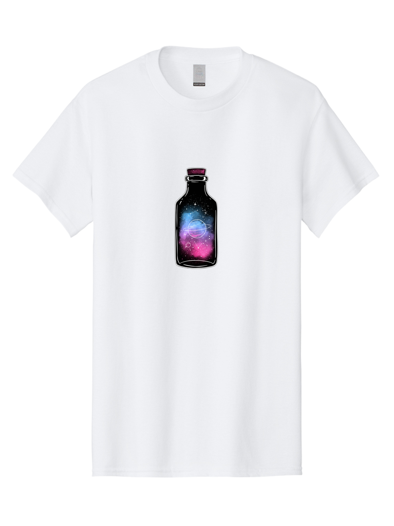 Galaxy-Bottle-4 Men'S Graphic Tee, 100% Cotton, Comfortable Casual Summer Wear, Machine Washable, Vintage Camera, Old Camera, Antique Camera, Black Camera, Classic Photography, Photography Equipment, Nostalgic Device, Film Camera, Camera Art Bai954